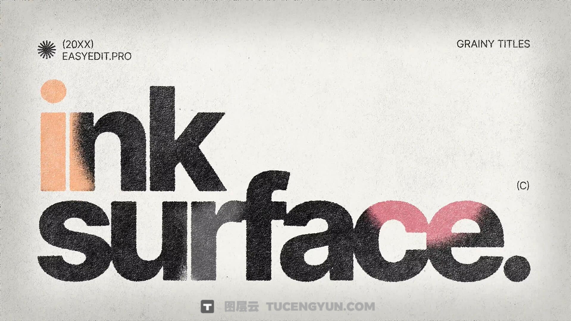 达芬奇预设：黑白渐变迷幻弥散光噪点颗粒肌理文字标题排版动画（14066）图层云