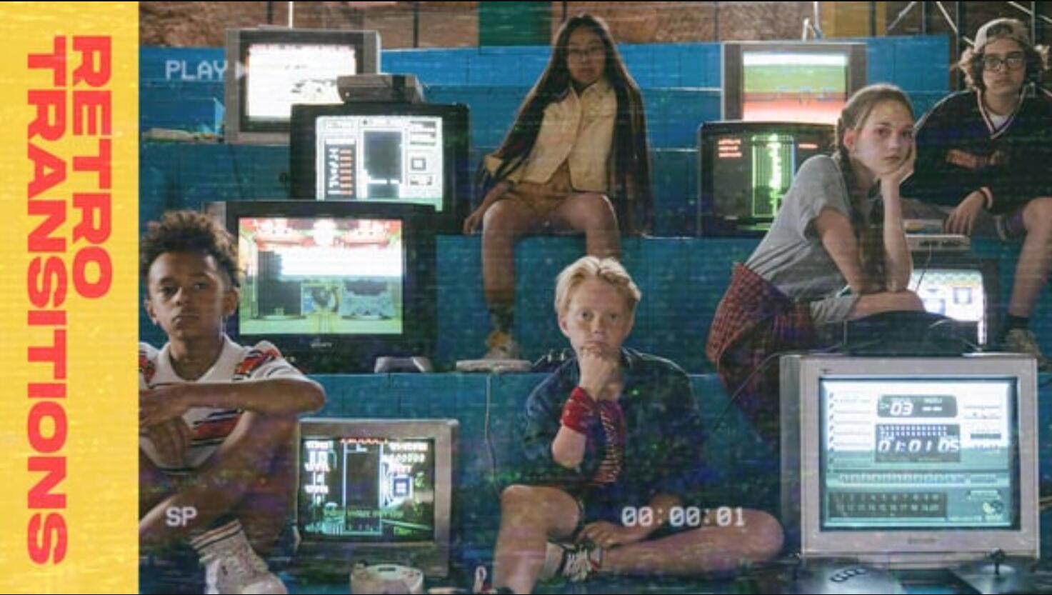 AE模板：复古老派VHS氛围美学磁带叠加无缝转场过渡（14071）