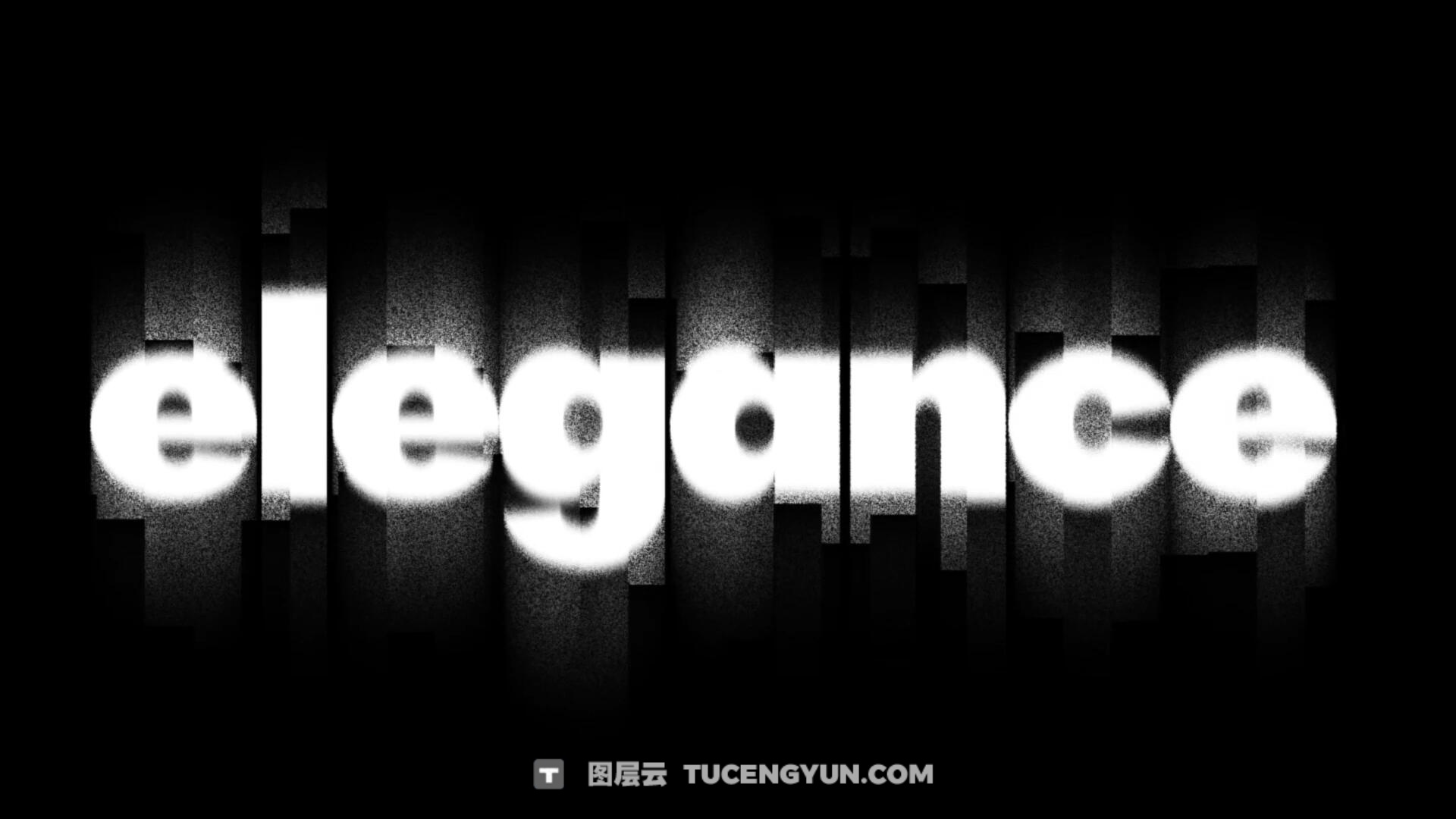 AE/PR模板：复古仿旧磨损砂砾喷墨噪点肌理文字标题动画（14075）图层云