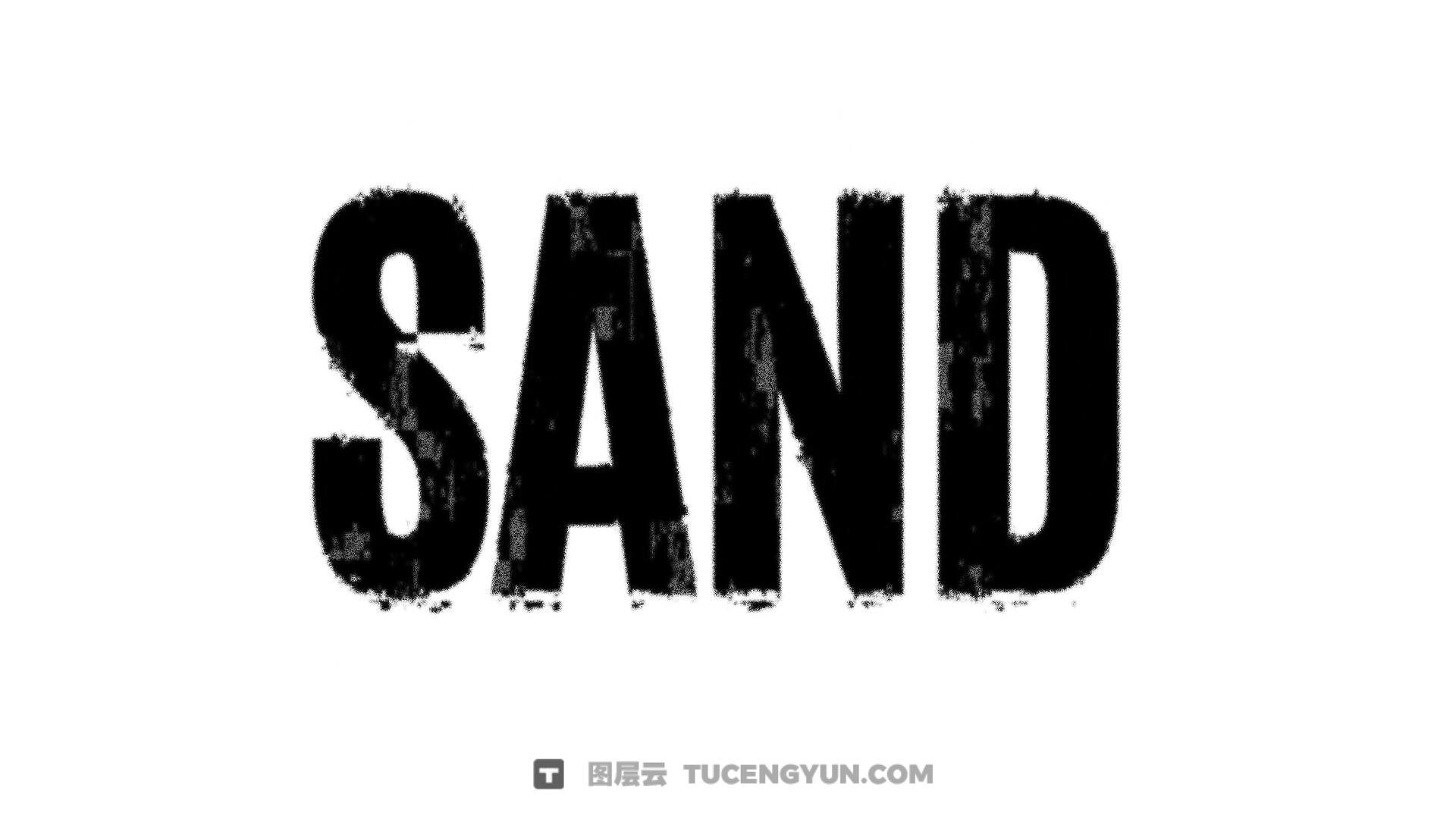 AE/PR模板：复古仿旧磨损砂砾喷墨噪点肌理文字标题动画（14075）图层云