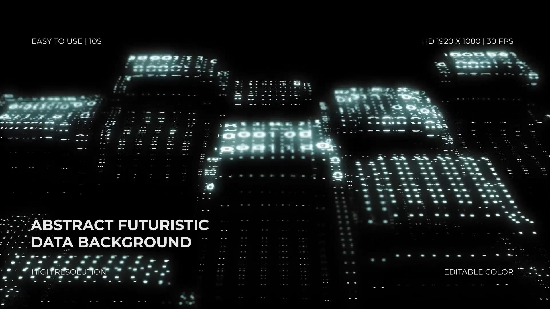 AE模板：抽象未来科幻呼吸感数据波浪视频背景动画（14076）