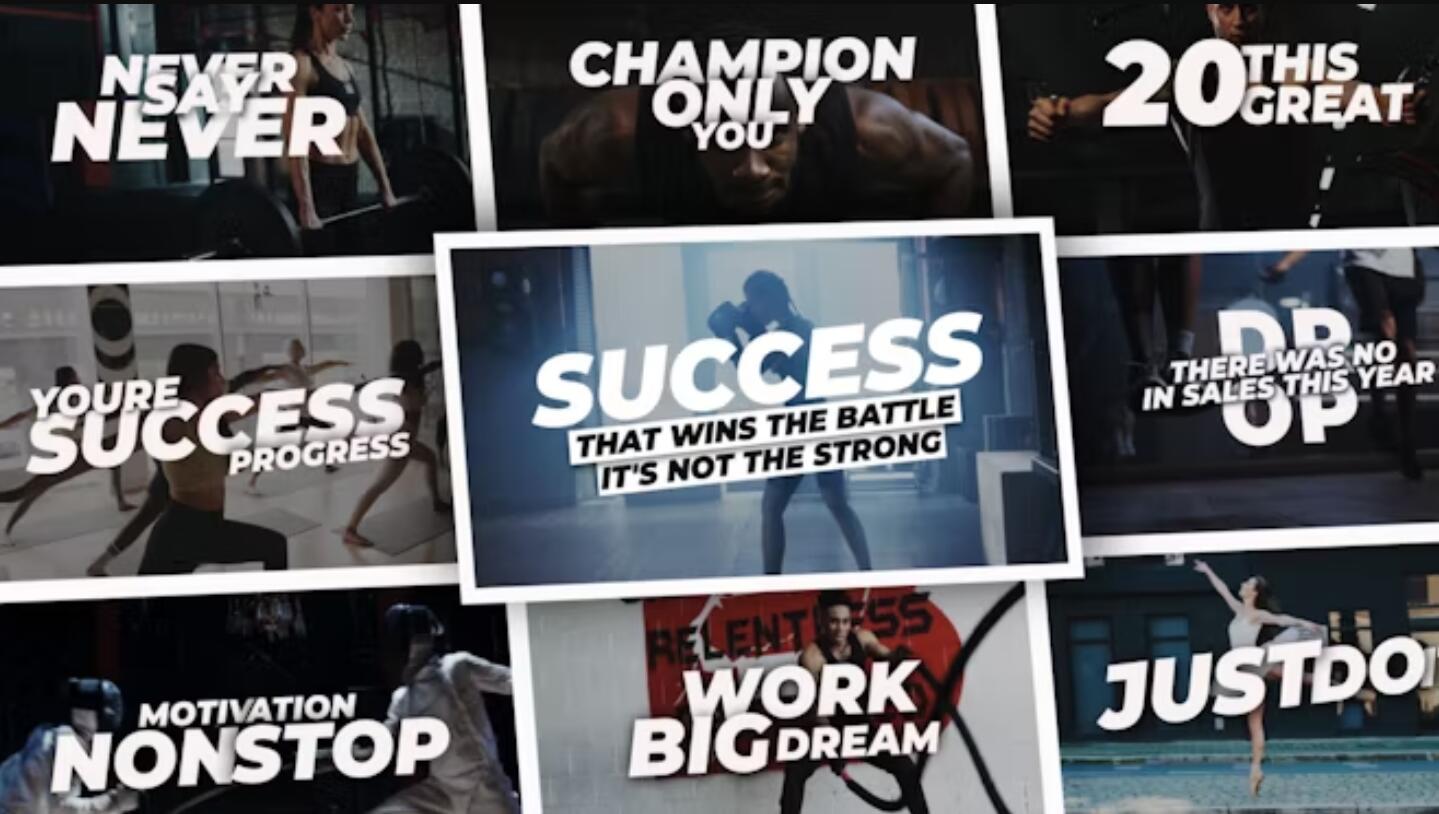 达芬奇预设：现代粗体动力学文字标题动画效果（14079）