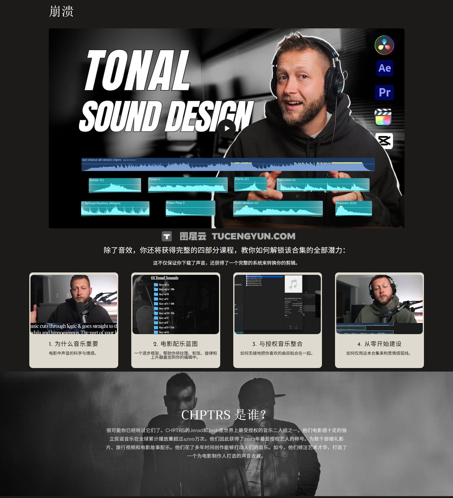 Multiply Sound – CHPTRS Film Score Collection 独立民谣风格电影叙事氛围婚礼纪录片电影配乐素材包+中文字幕视频教程（14084）图层云