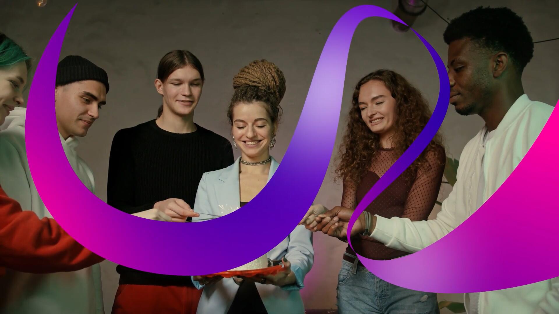 AE模板：极简户外活动快剪波浪彩带无缝转场过渡（14091）