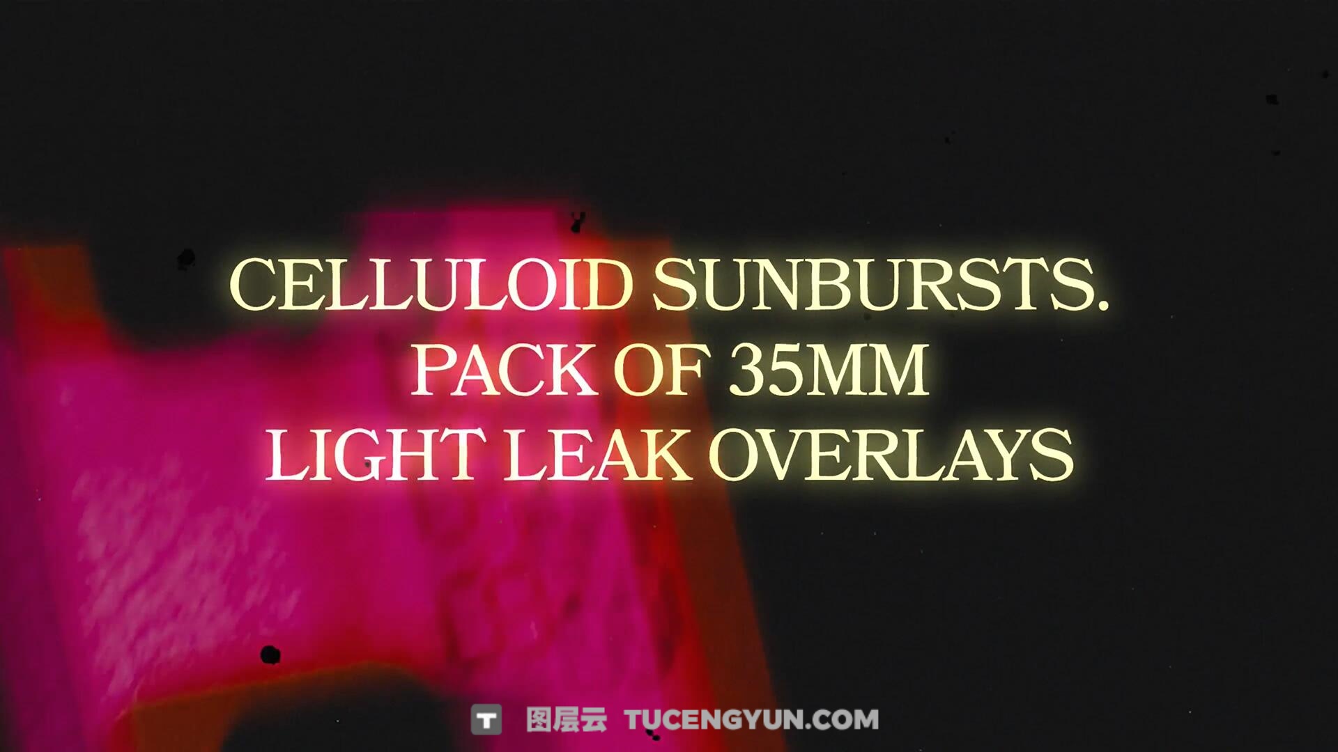 视频素材：10个复古做旧35毫米胶片漏光耀斑划痕4K叠加转场视频素材（14093）图层云