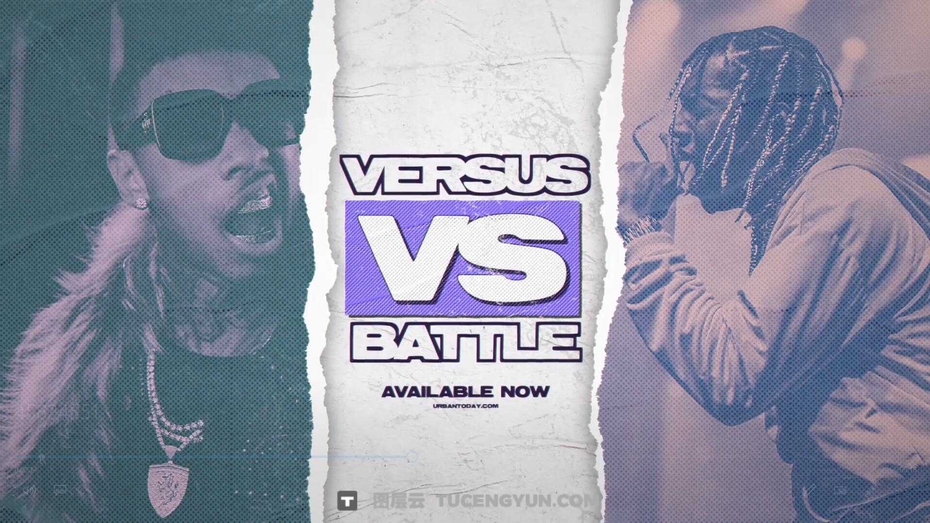 AE模板：美式复古仿旧拼贴艺术褶皱撕纸打开宣传片头模板（14103）图层云