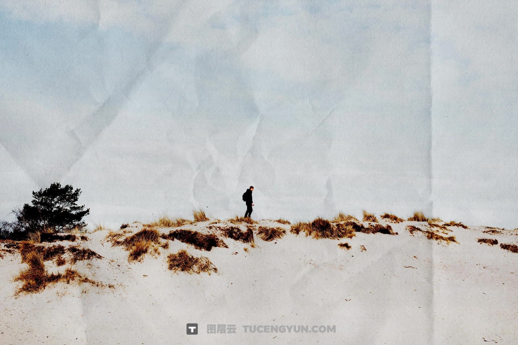 40款真实折痕折叠褶皱JPG纸张背景肌理底纹纹理素材合集 Wrinkled & Folded Papers Collection（14106）图层云