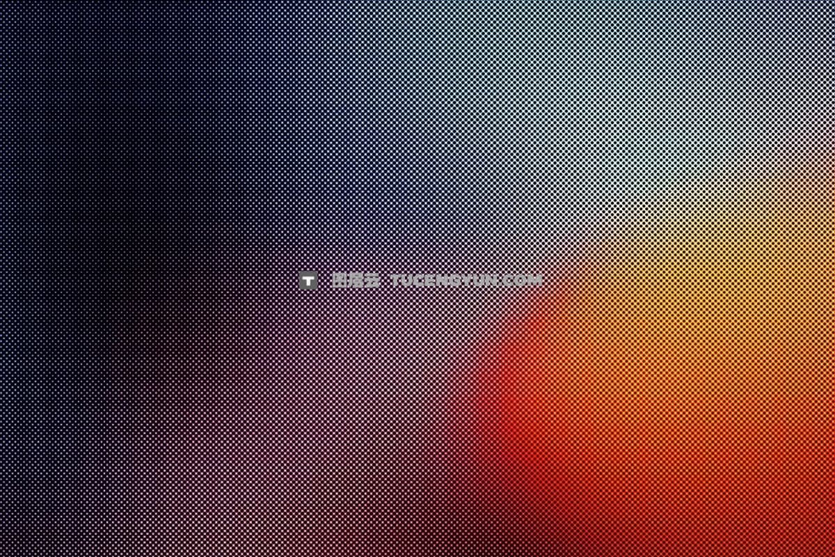 18个高质量复古弥散光渐变半调网格点阵JPG背景肌理图片素材 Gradient Halftone Textures（14107）图层云