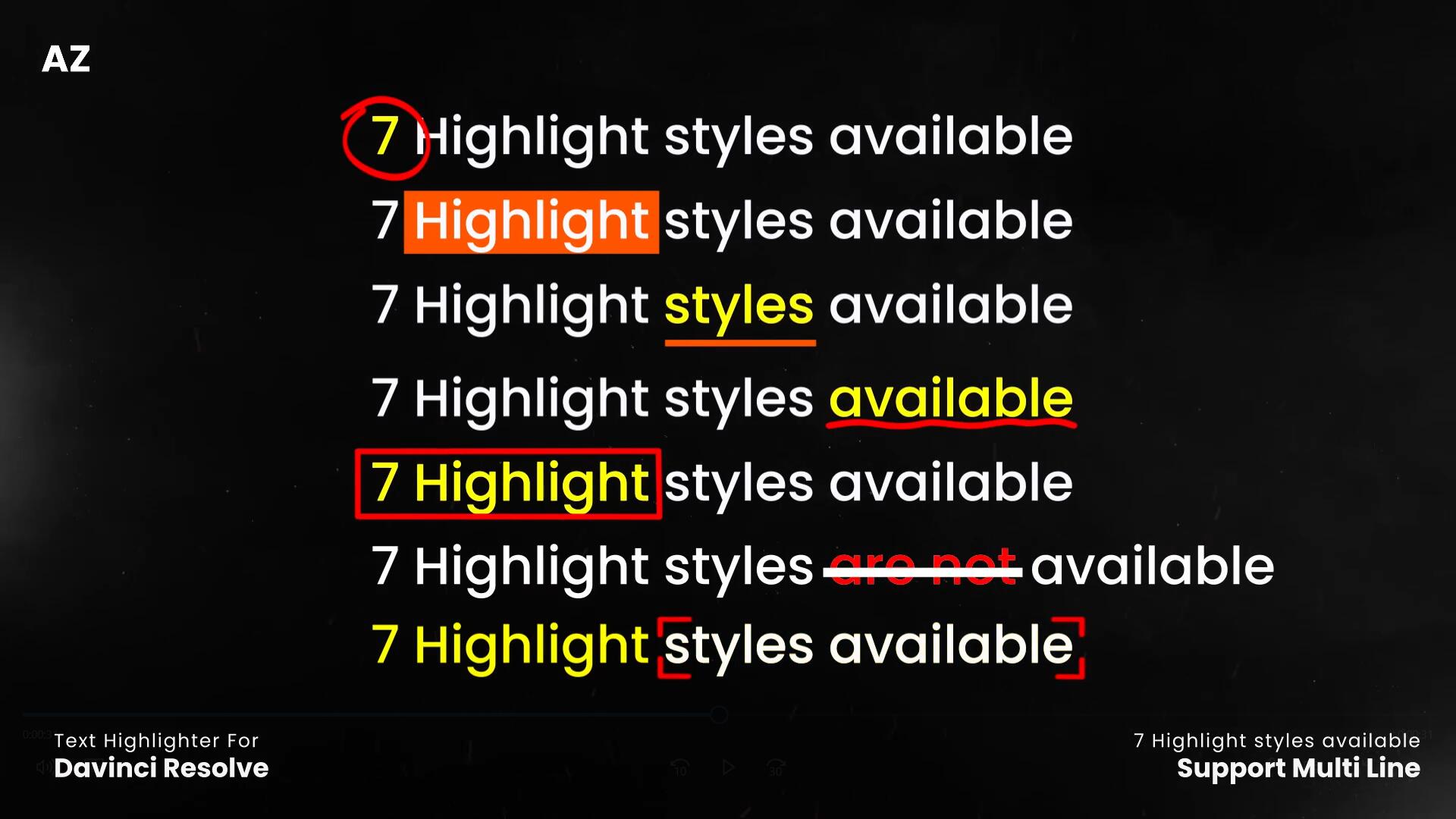 达芬奇预设：全新圆圈方框箭头划线标注文字高亮突出显示动画预设（14122）