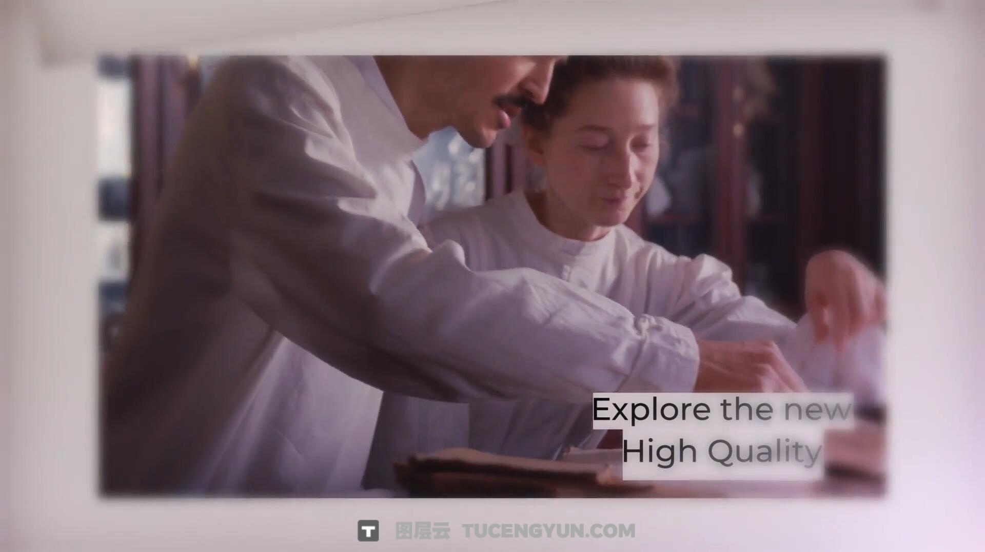 达芬奇模板：复古纸质叙事电影片头、转场、场景片尾字幕动画模板（14124）图层云