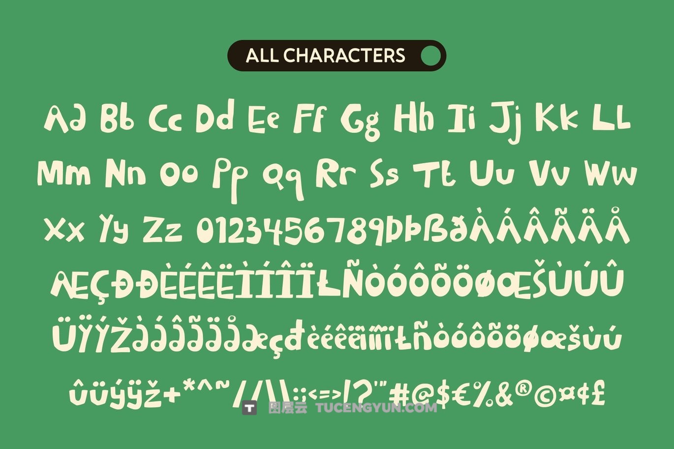 英文字体：趣味古怪俏皮儿童插画绘本教育读物品牌厚实手写海报封面设计字体 Banks – Fun Font（14127）图层云