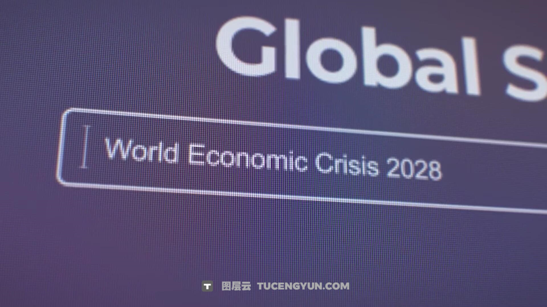 真实VHS数字屏幕电脑显示器新闻搜索、网页、信息、视频、文献浏览AE模板动画（14137）图层云