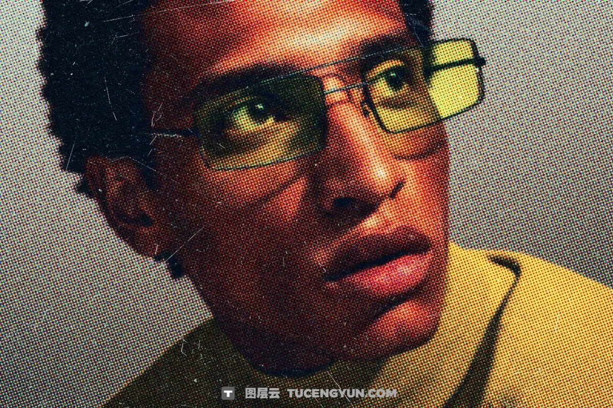 复古彩色杂志颗粒噪点半调彩色印刷打印图像叠加PSD特效样机 Original Zine Color Halftone Effect（14148）图层云