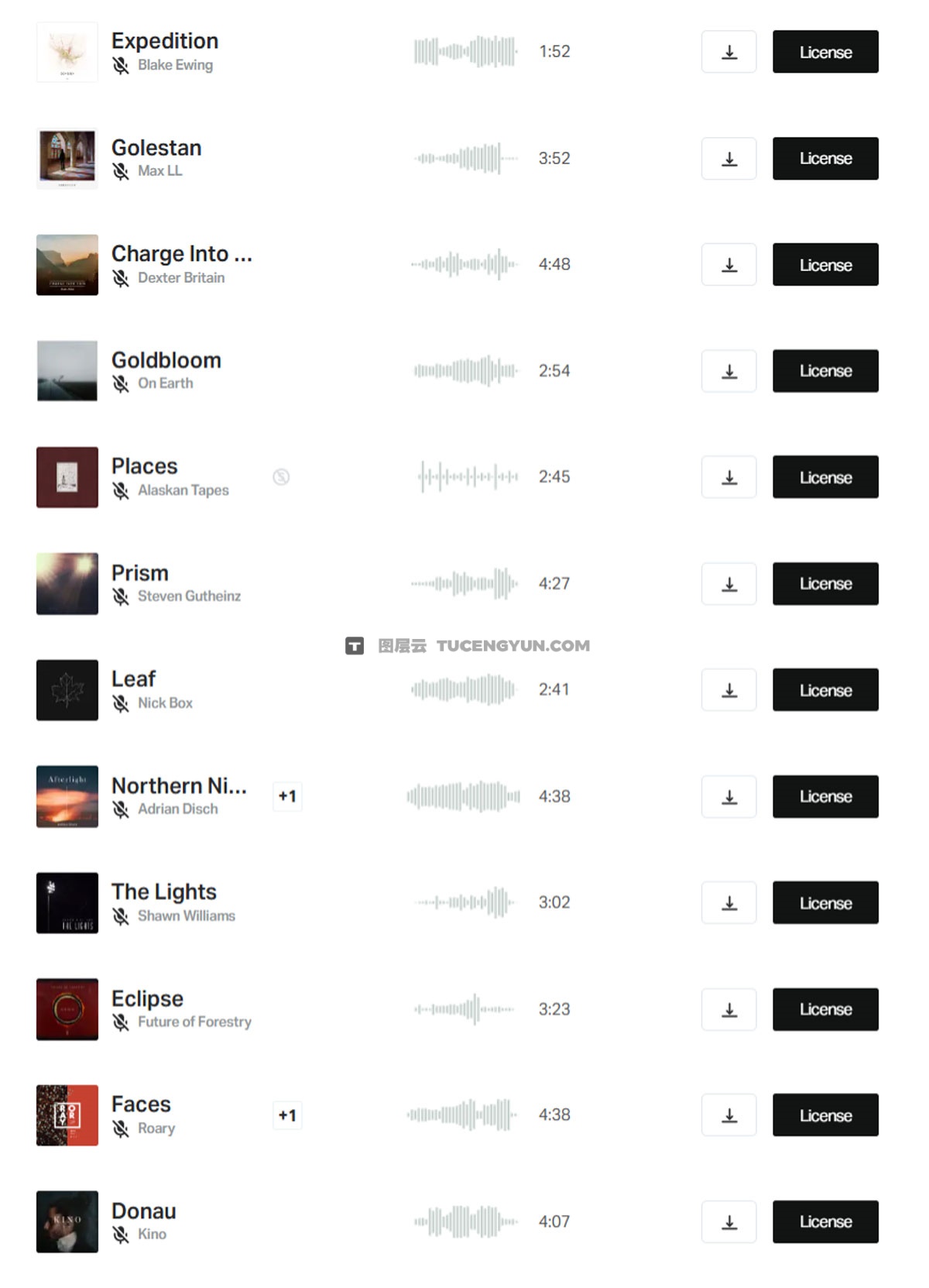 配乐：油管旅行博主Kraig Adams精选收藏Musicbed大气恢弘配乐素材合集（14150）图层云