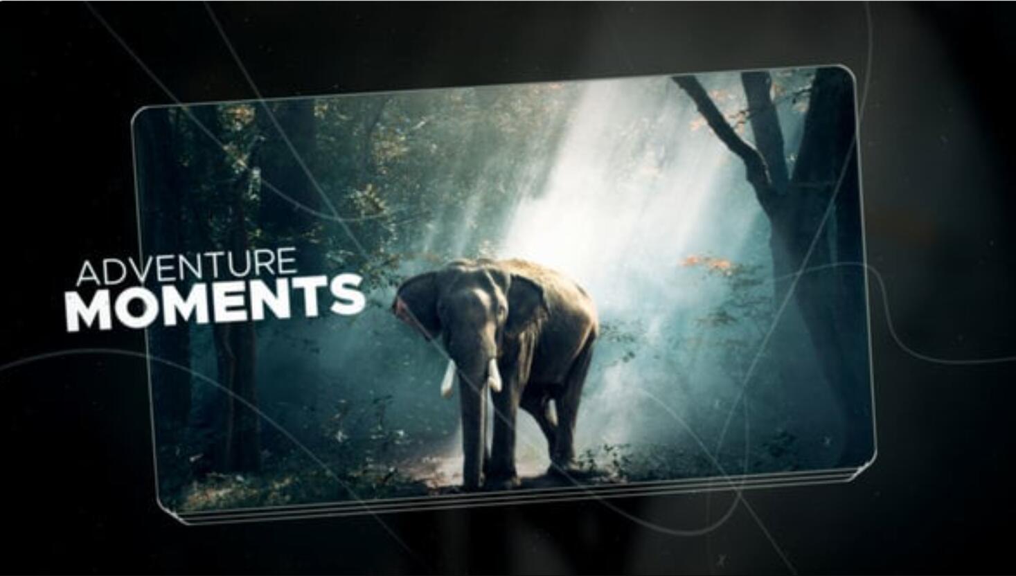 达芬奇模板：电影级3D视差户外风景摄影幻灯片照片展示模板（14158）