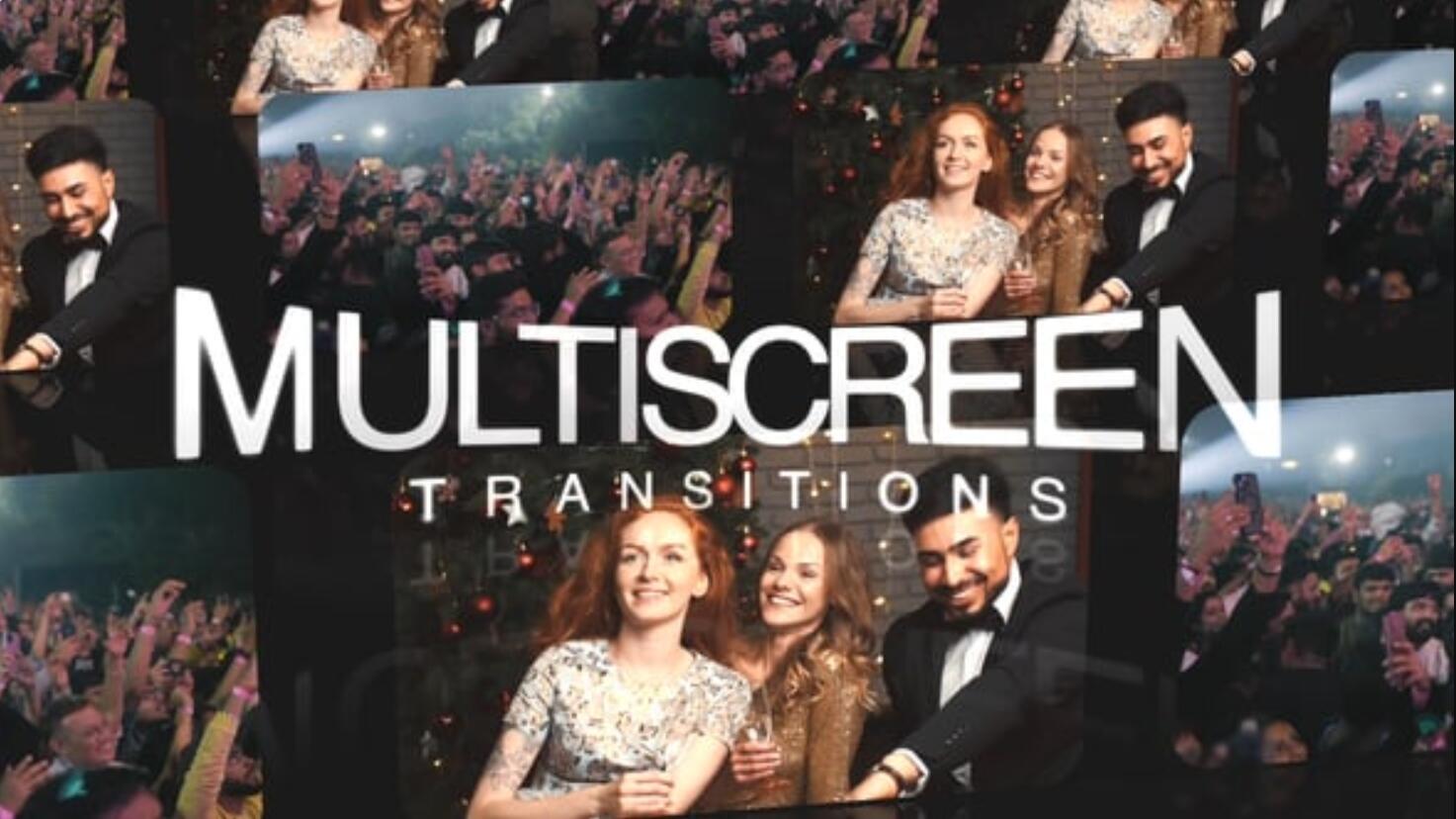 FCPX插件：24个创意多画面网格分屏动态组合无缝转场过渡（14159）