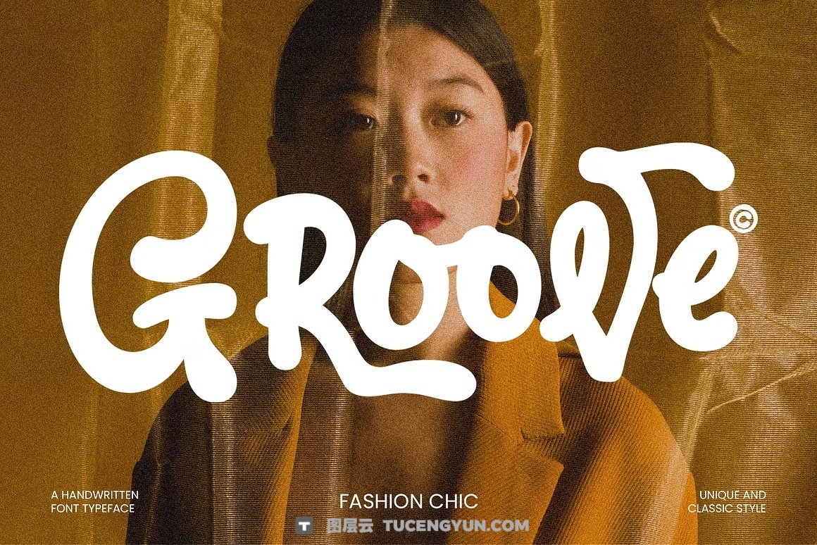 英文字体：大胆流畅曲线手写笔触感俏皮连笔海报封面包装设计字体 Josellyne – Handwritten Display Font（14189）图层云