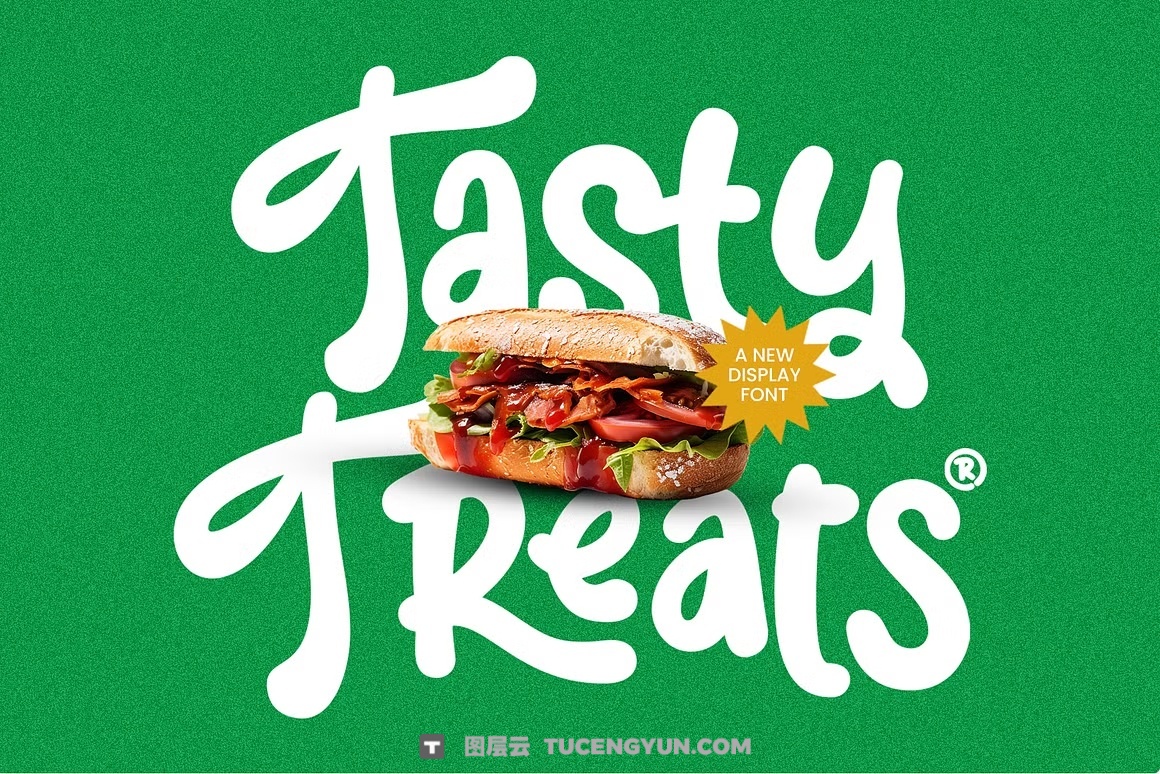 英文字体：大胆流畅曲线手写笔触感俏皮连笔海报封面包装设计字体 Josellyne – Handwritten Display Font（14189）图层云