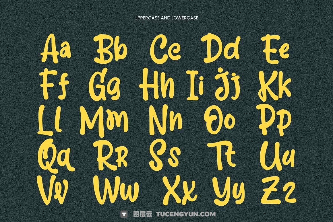 英文字体：大胆流畅曲线手写笔触感俏皮连笔海报封面包装设计字体 Josellyne – Handwritten Display Font（14189）图层云