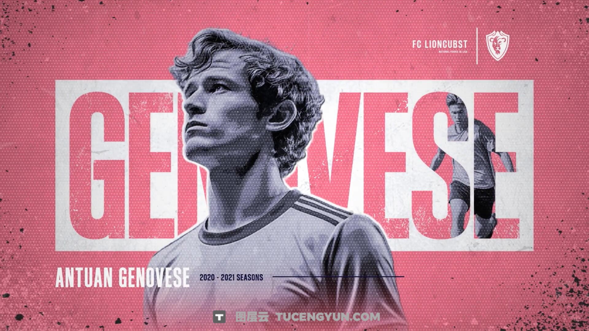 AE模板：复古仿旧撕纸艺术风格运动员介绍定格冻结帧模板动画（14195）图层云