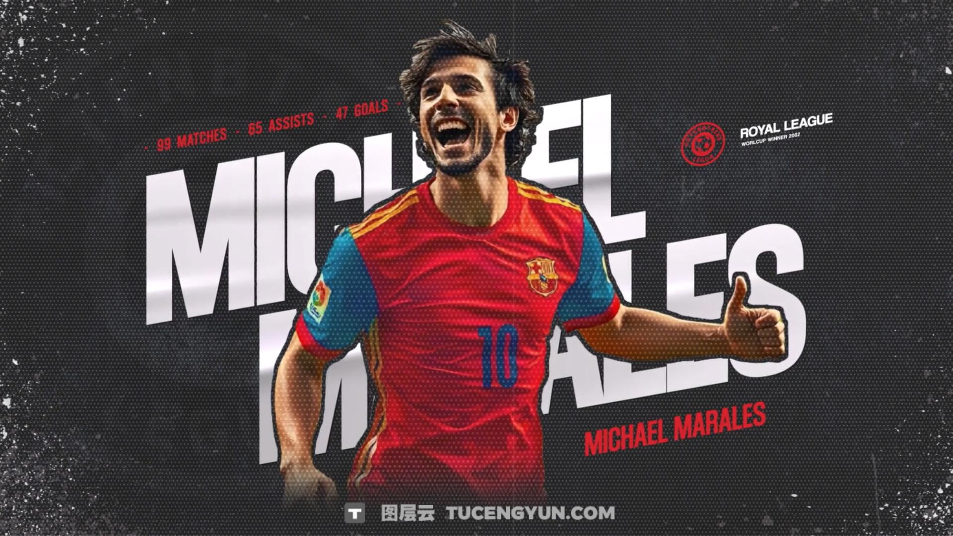 AE模板：复古仿旧撕纸艺术风格运动员介绍定格冻结帧模板动画（14195）图层云