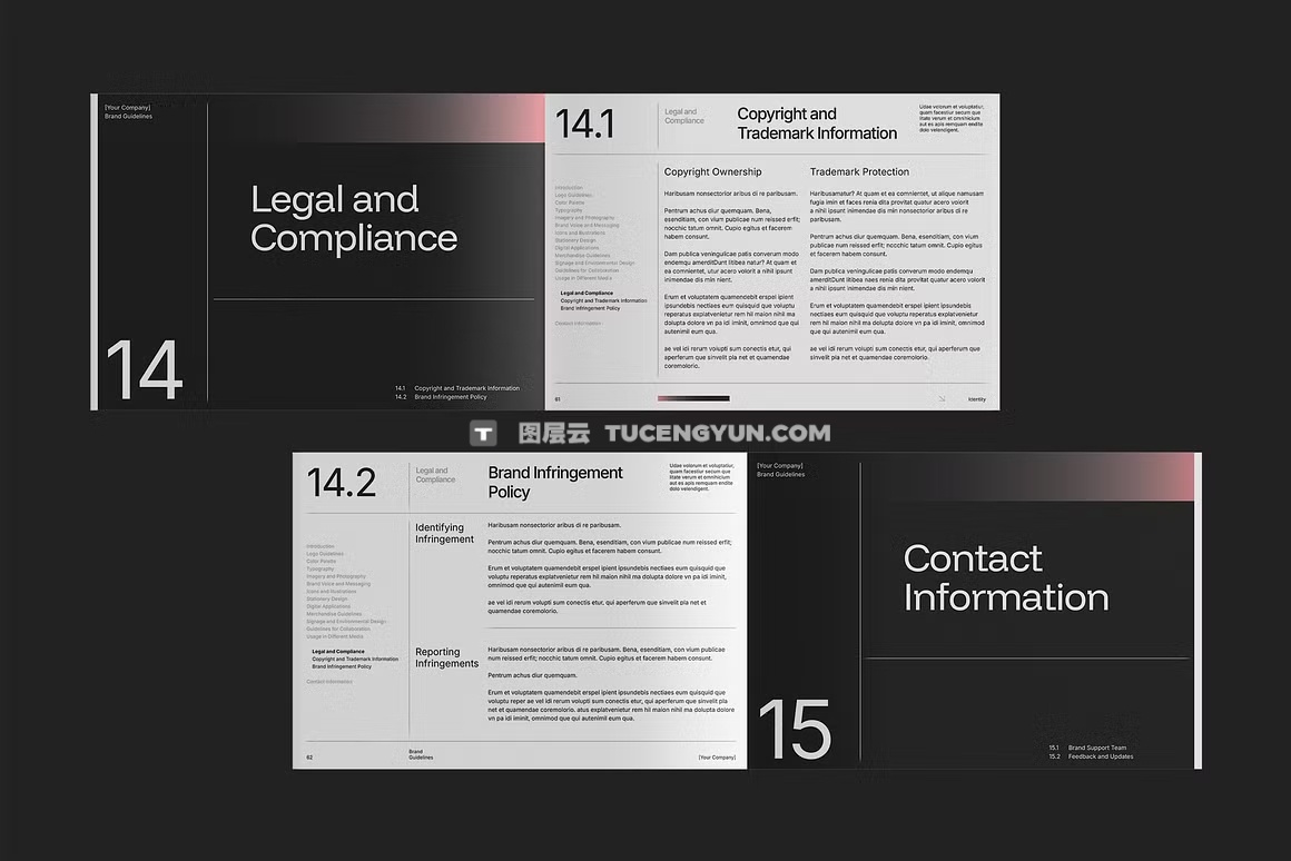 68页现代VI品牌指南手册项目提案营销作品集幻灯片设计展示Indesign模板素材 Brand Guidelines – Unioon（14198）图层云