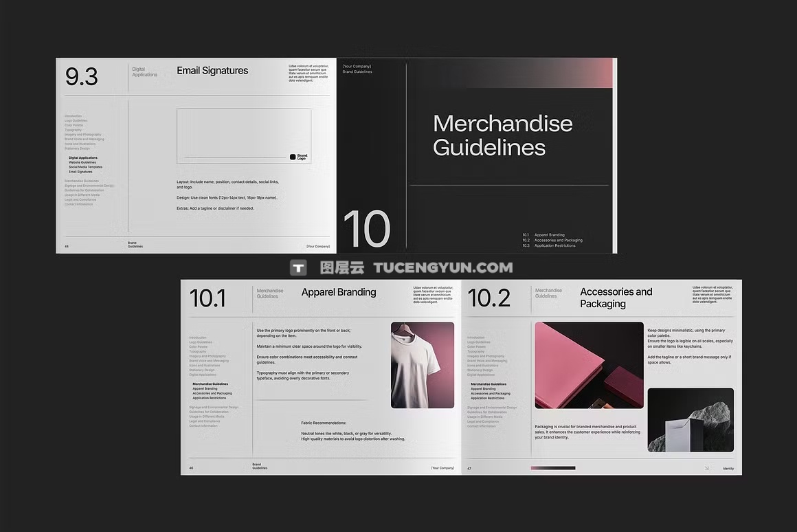 68页现代VI品牌指南手册项目提案营销作品集幻灯片设计展示Indesign模板素材 Brand Guidelines – Unioon（14198）图层云