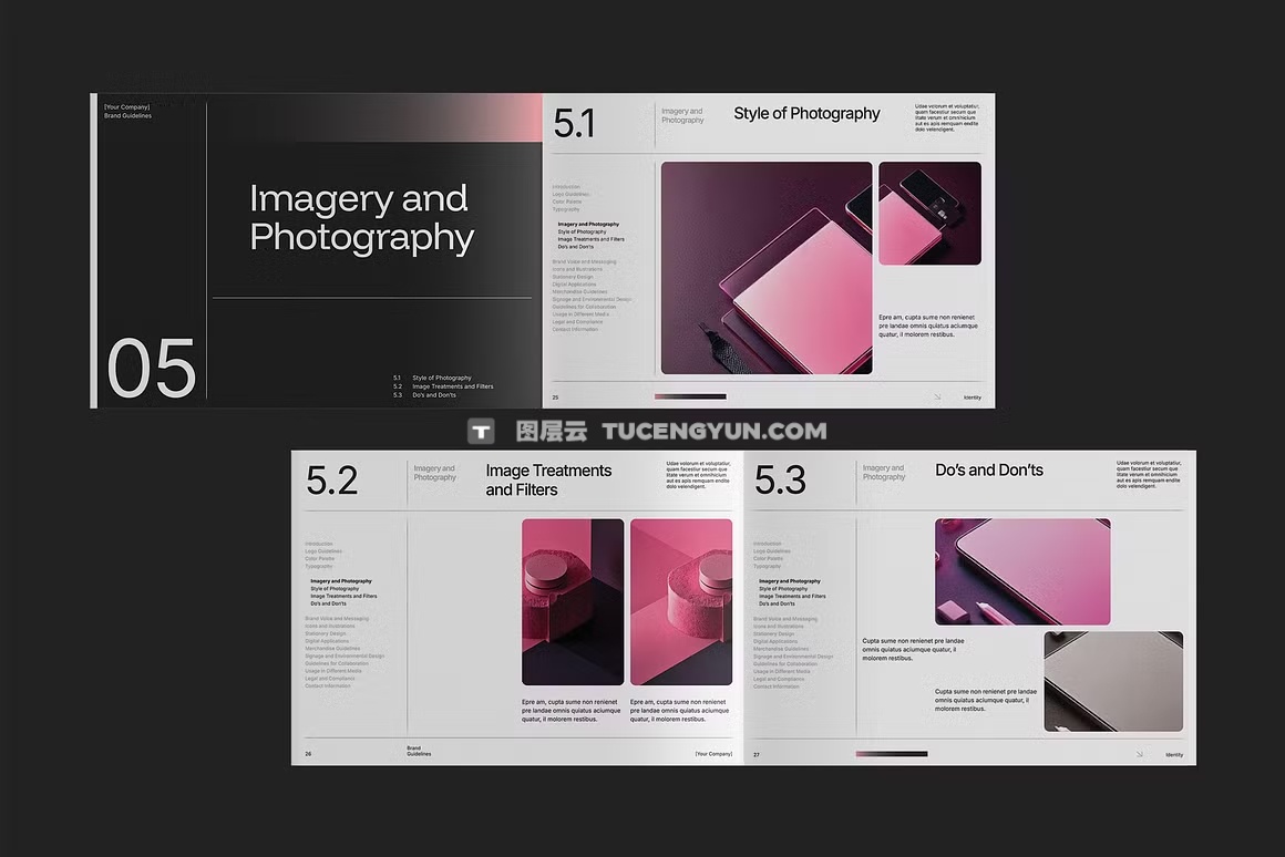 68页现代VI品牌指南手册项目提案营销作品集幻灯片设计展示Indesign模板素材 Brand Guidelines – Unioon（14198）图层云