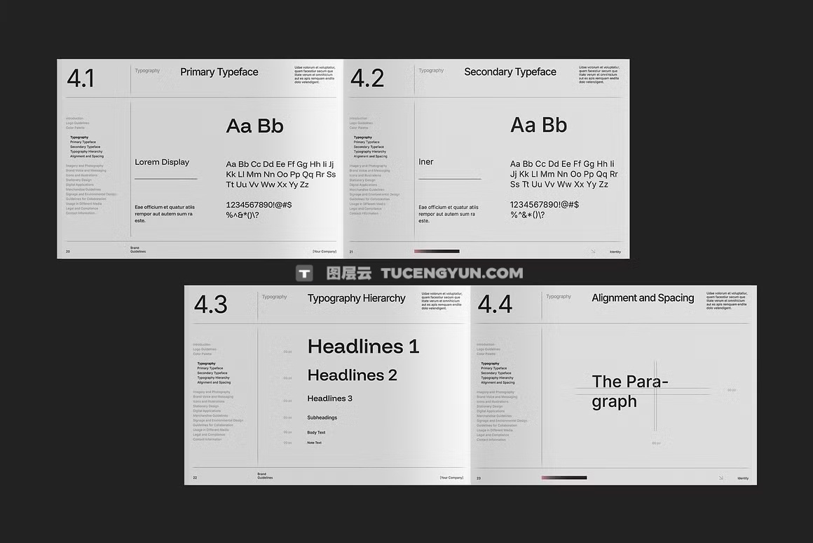 68页现代VI品牌指南手册项目提案营销作品集幻灯片设计展示Indesign模板素材 Brand Guidelines – Unioon（14198）图层云