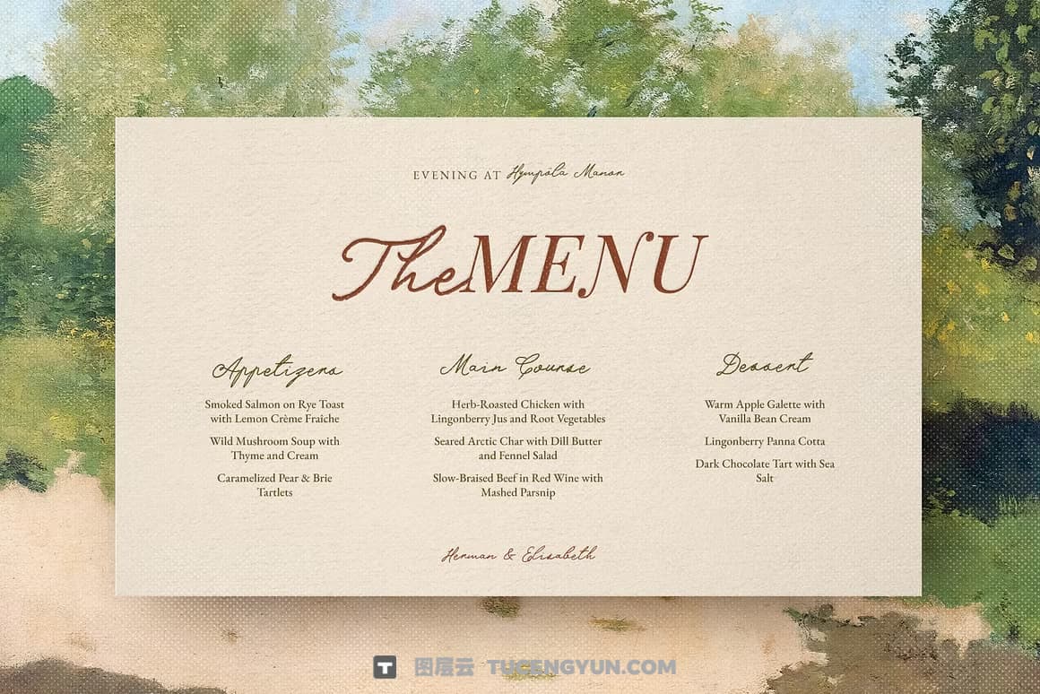 英文字体：真实自然流畅手写连笔logo徽标标题排版海报封面设计字体 Dear Amora Handwritten Script（14203）图层云