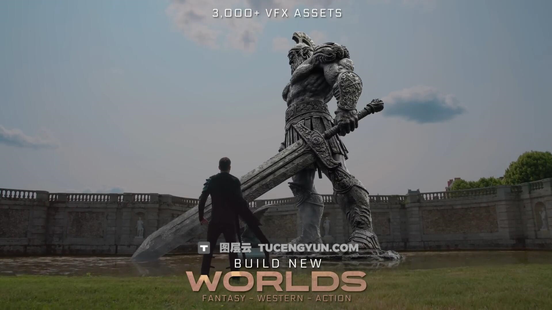 2900张高品质奇幻·西部·动作电影场景特效CG合成透明PNG图片素材4K视觉捆绑包 Bigfilms – WORLDS – 2 Set Extension Packs (Vol. 4 + 5 + 6)（14204）图层云