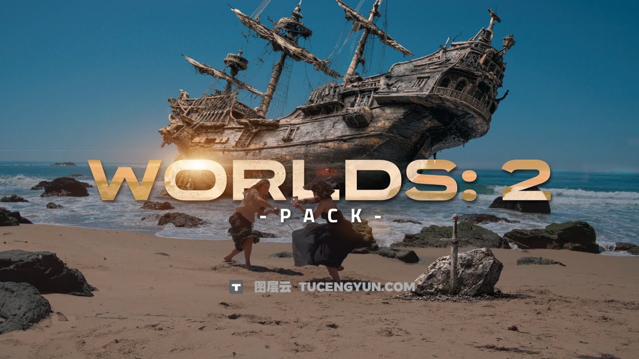 2900张高品质奇幻·西部·动作电影场景特效CG合成透明PNG图片素材4K视觉捆绑包 Bigfilms – WORLDS – 2 Set Extension Packs (Vol. 4 + 5 + 6)（14204）图层云