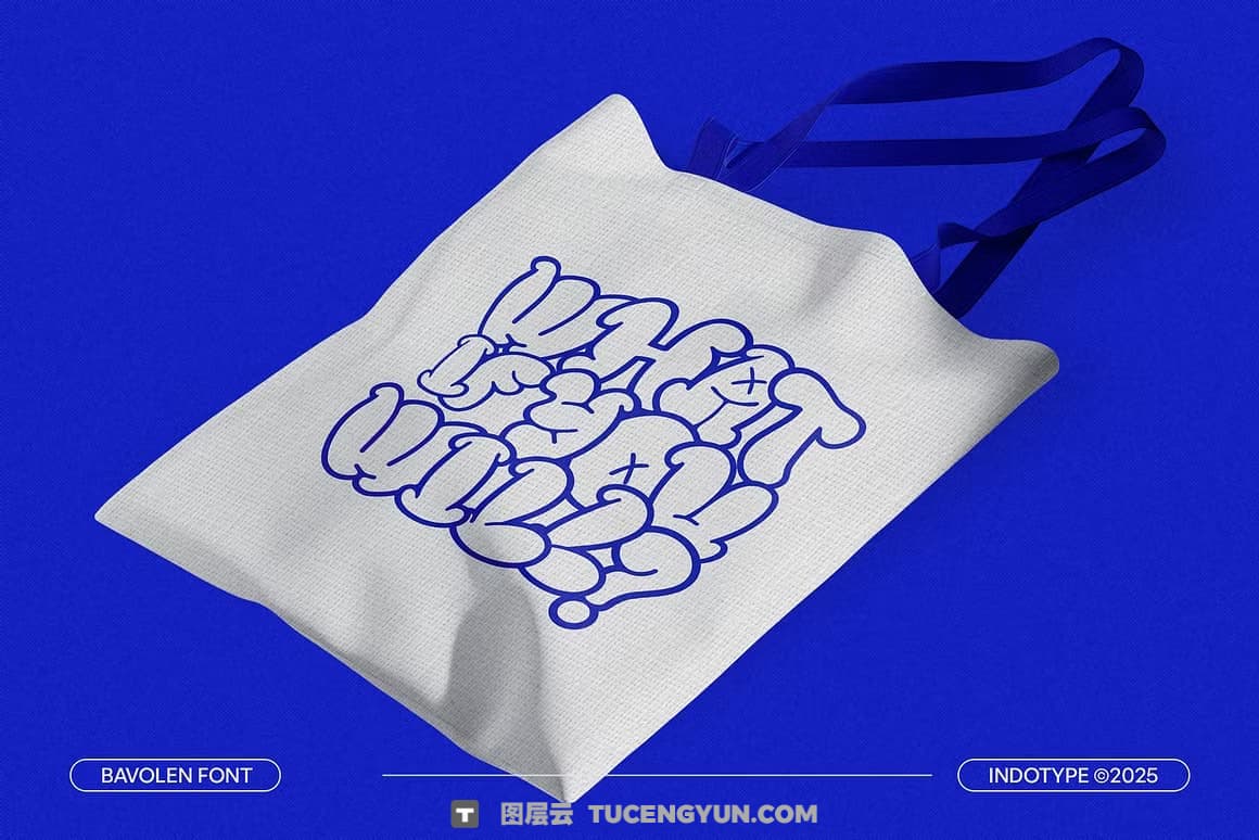 英文字体：复古趣味气泡涂鸦卡通标题海报包装品牌无衬线手写装饰封面海报设计字体 Bavolen – Bubble Graffiti Font（14206）图层云