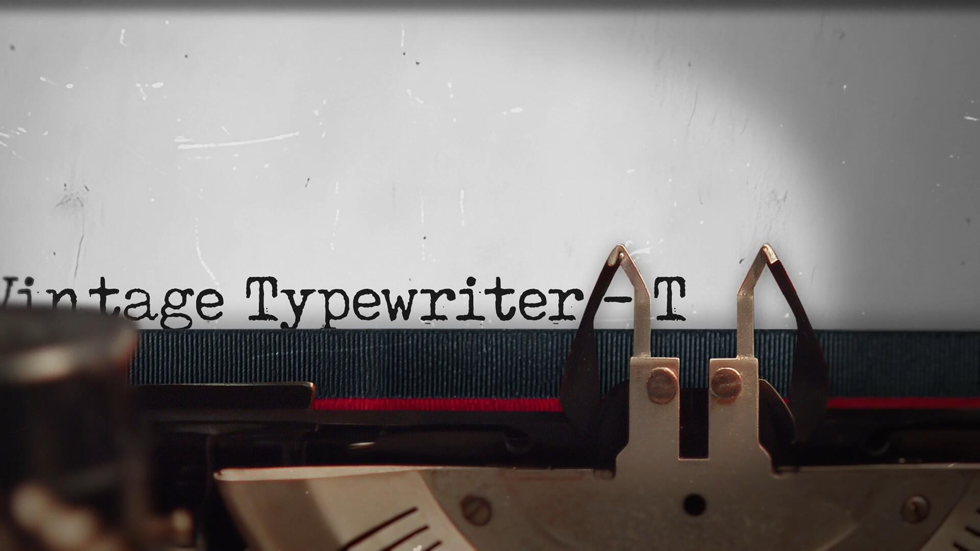 AE模板：复古打字机预告片谍战片老式打字机效果间谍发送情报档案解密片头（14211）