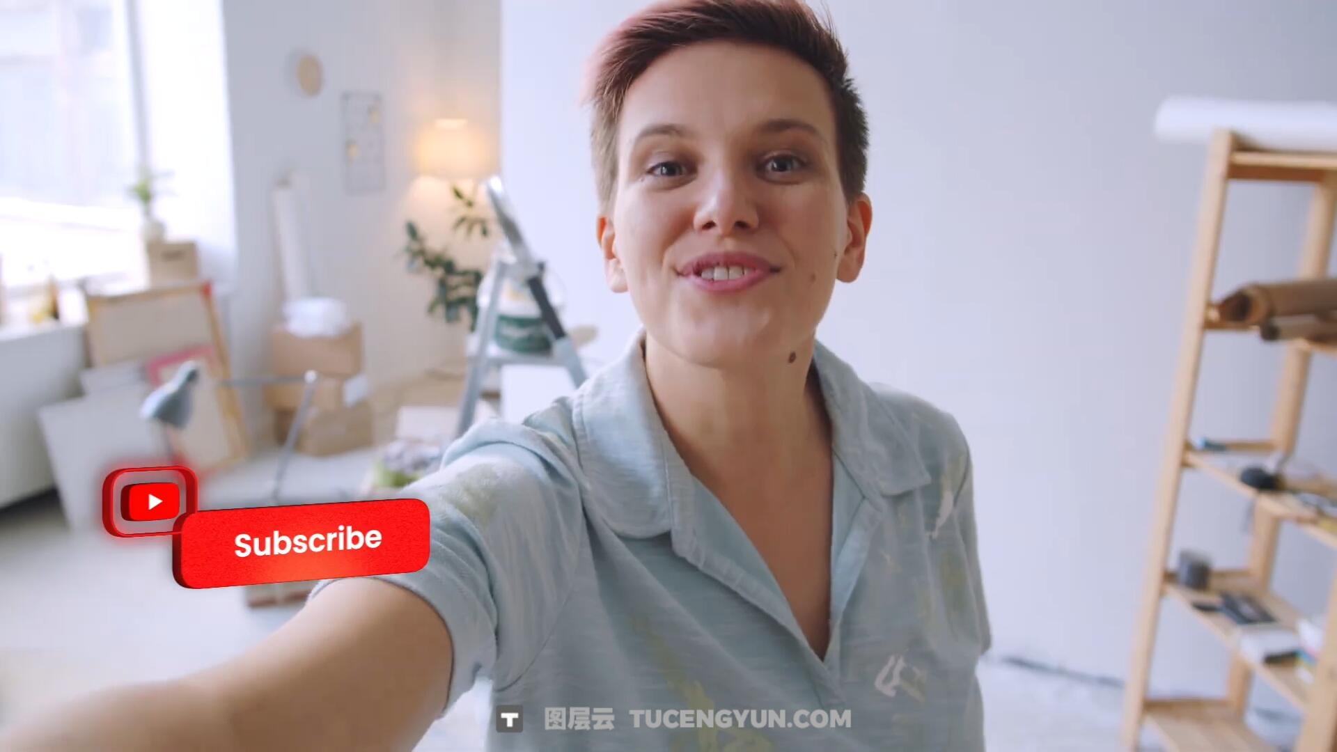 FCPX插件：45个极简主义现代视频互动鼠标点击、关注、转化效果文字标题字幕动画 Calls to Action（14221）图层云