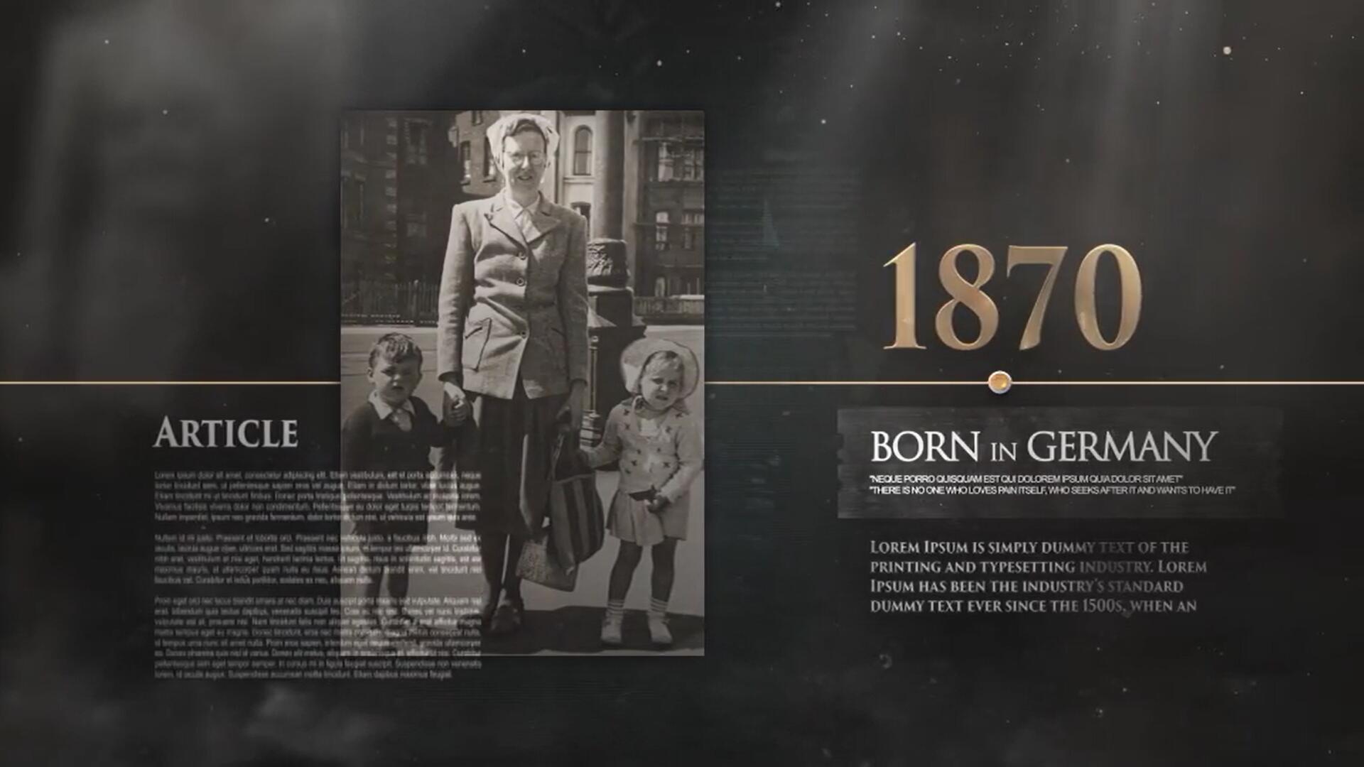 AE模板：真实历史财经纪录片时间轴大事记时间线动画模板（14225）