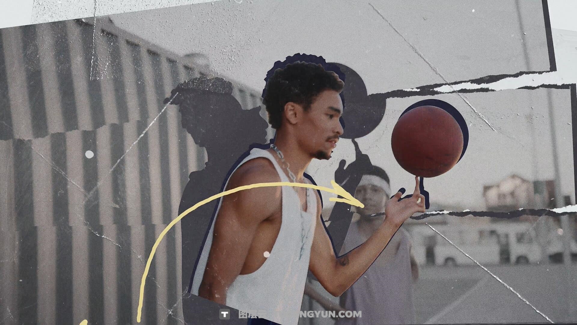 PR模板：复古拼贴艺术风格画面对象拆分翻转无缝转场过渡（14227）图层云