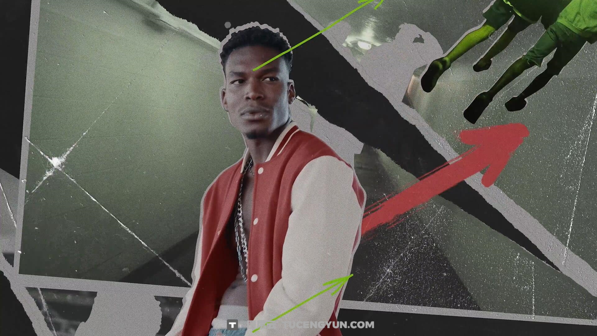 PR模板：复古拼贴艺术风格画面对象拆分翻转无缝转场过渡（14227）图层云