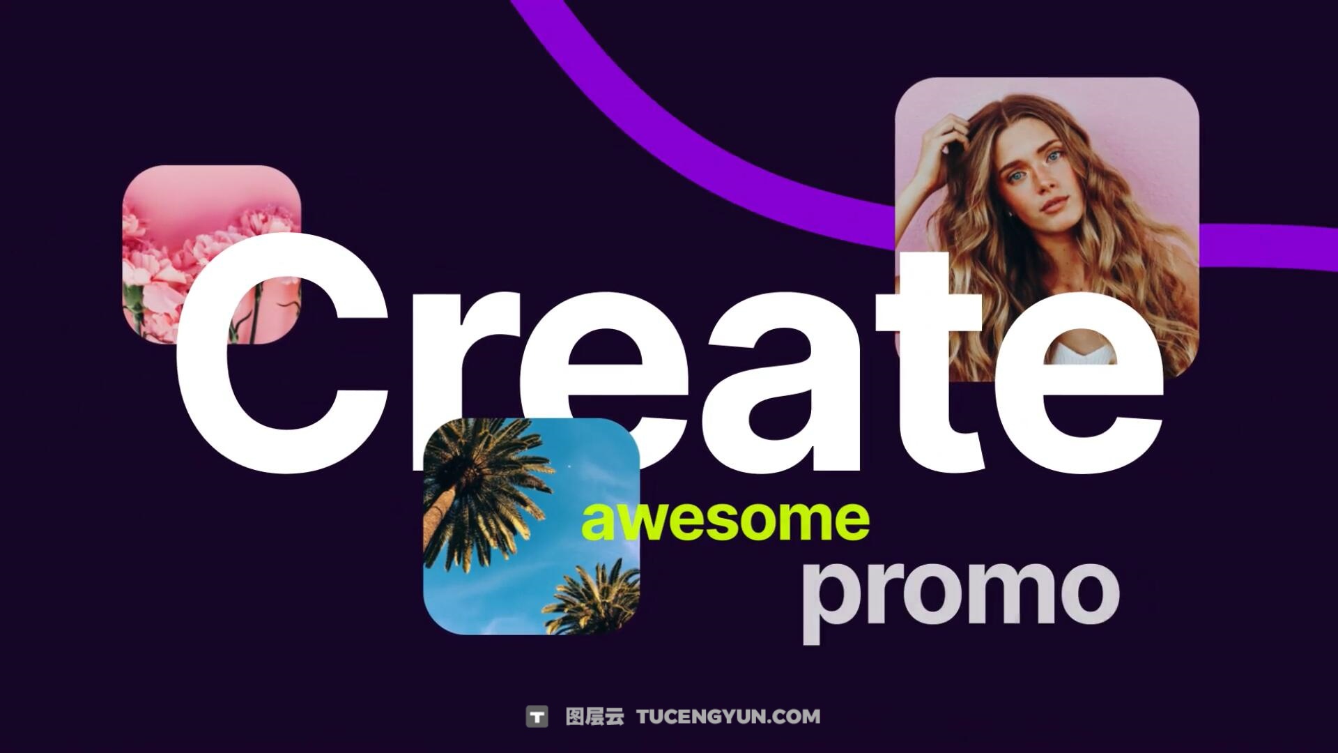 AE模板: 创意抽象动态设计文字标题排版活动快剪开场片头(14252)图层云 AE模板: 创意抽象动态设计文字标题排版活动快剪开场片头(14252)图层云