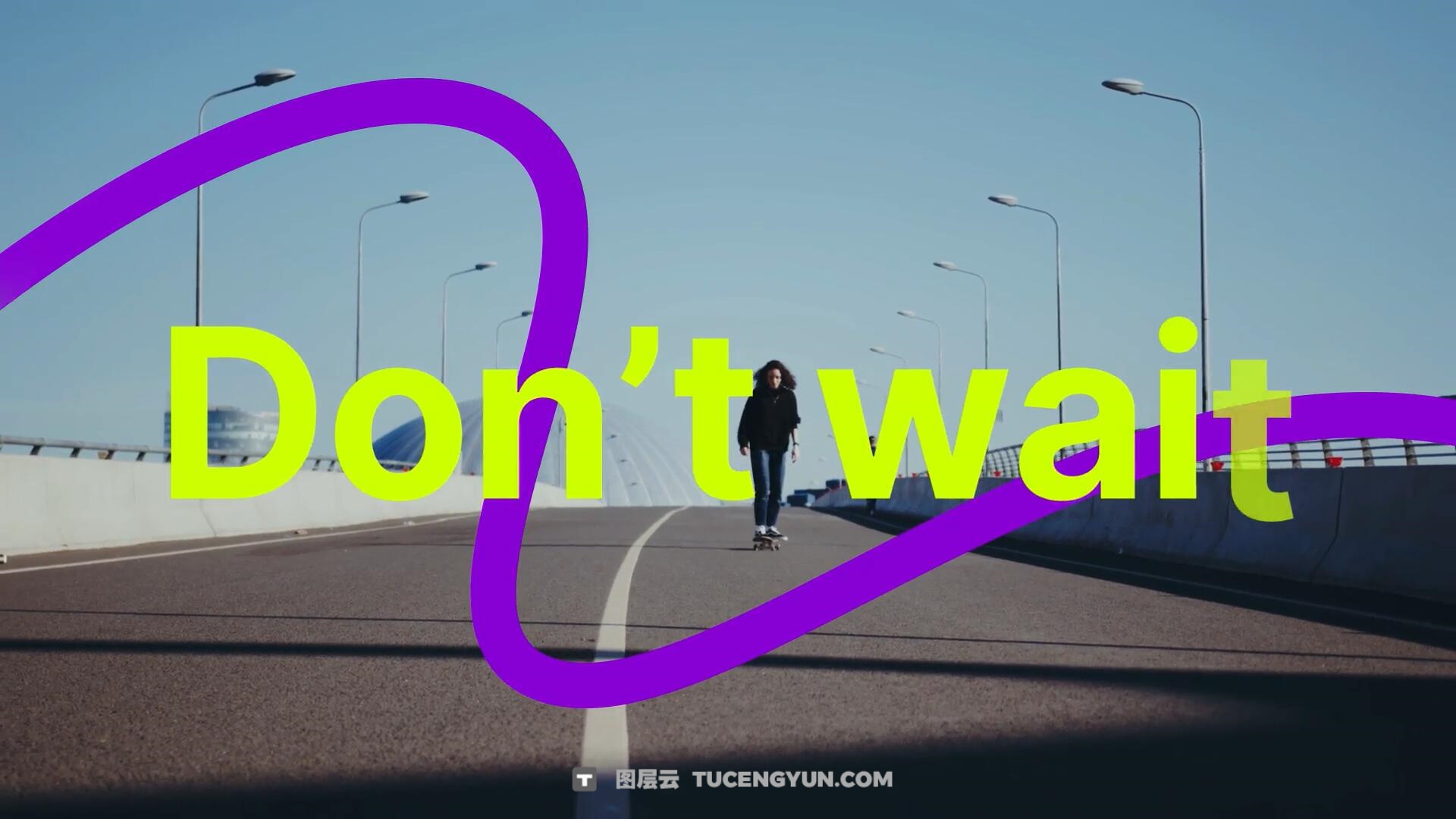 AE模板：	创意抽象动态设计文字标题排版活动快剪开场片头（14252）图层云