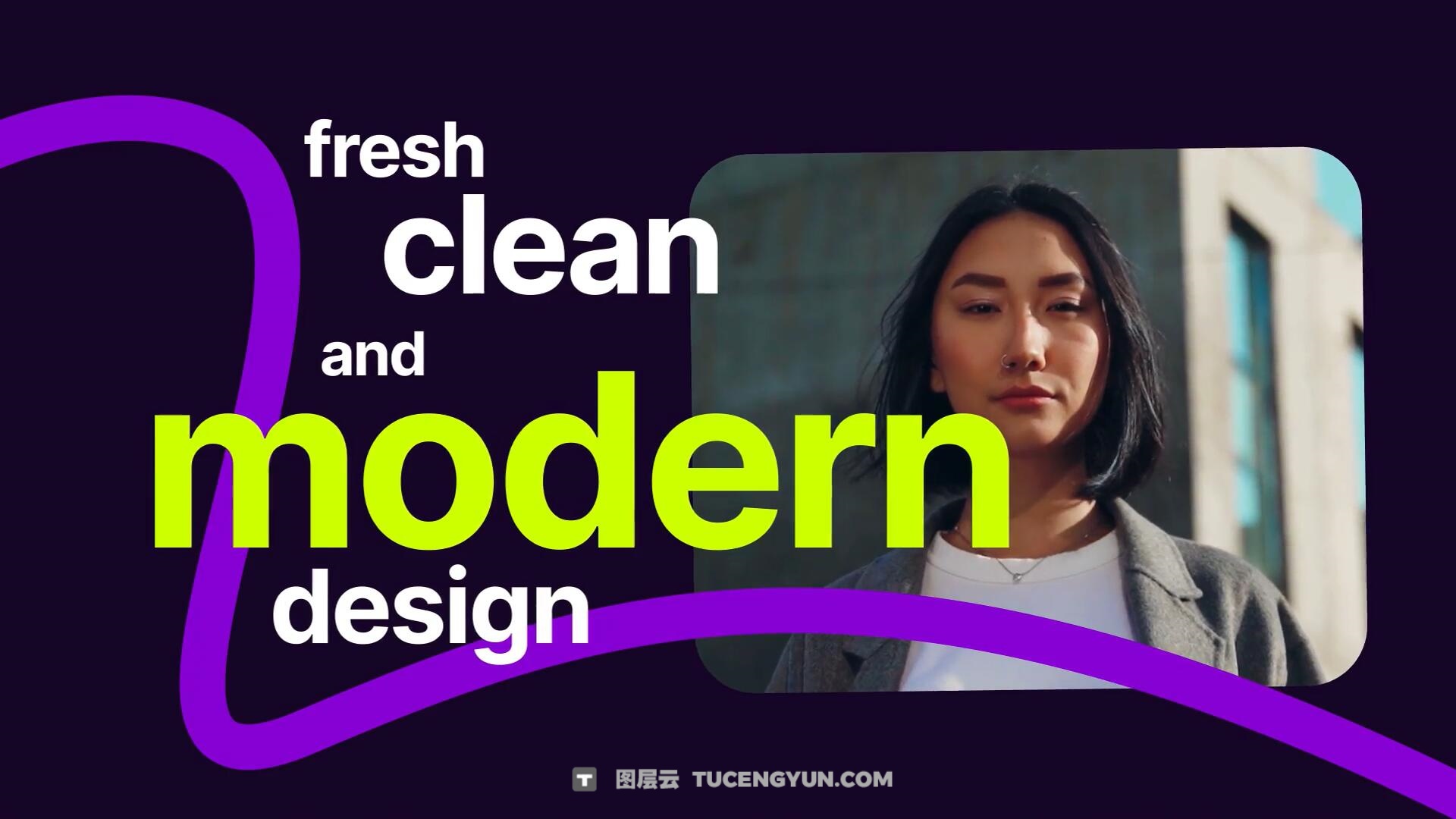 AE模板：	创意抽象动态设计文字标题排版活动快剪开场片头（14252）图层云