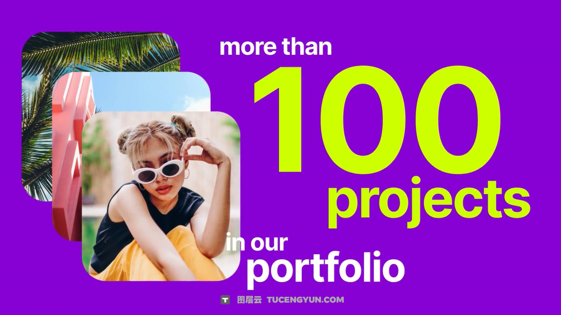 AE模板：	创意抽象动态设计文字标题排版活动快剪开场片头（14252）图层云