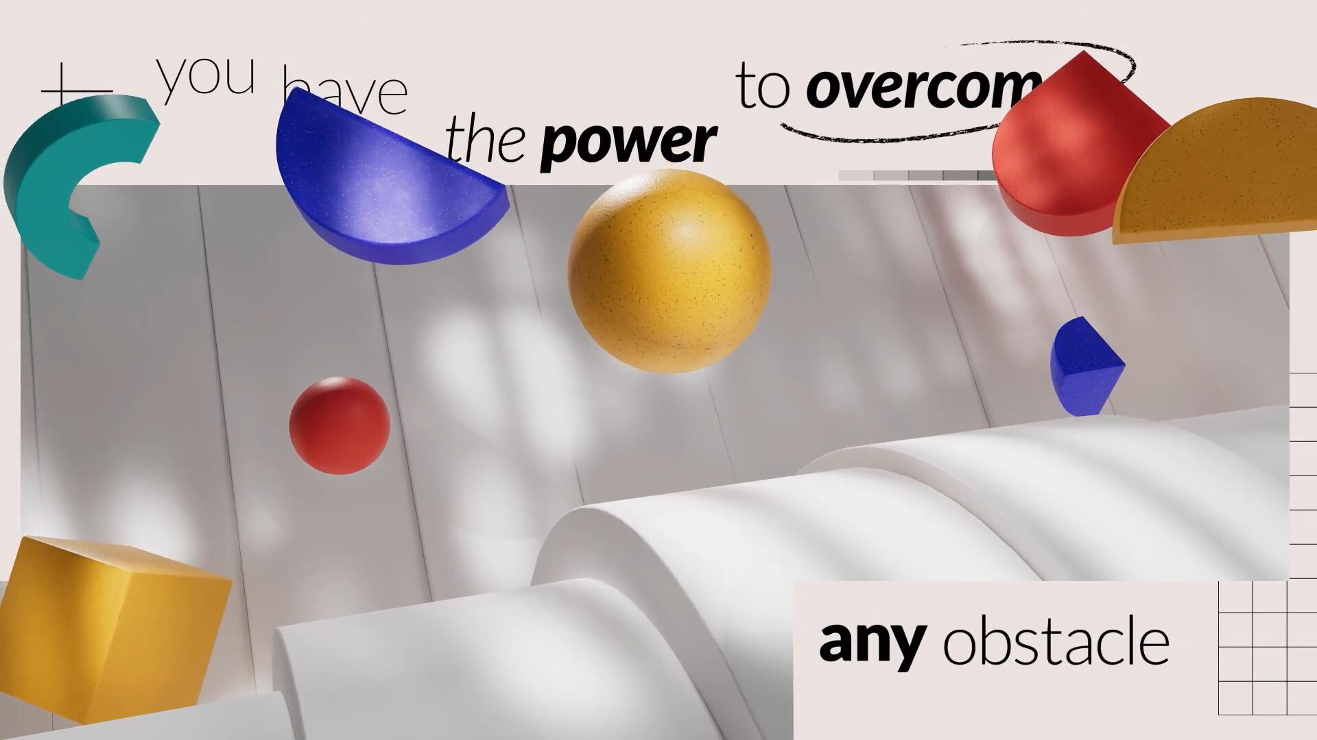 AE模板：全新包豪斯风格3D几何形状艺术光影效果动力学排版短片模板（14252）