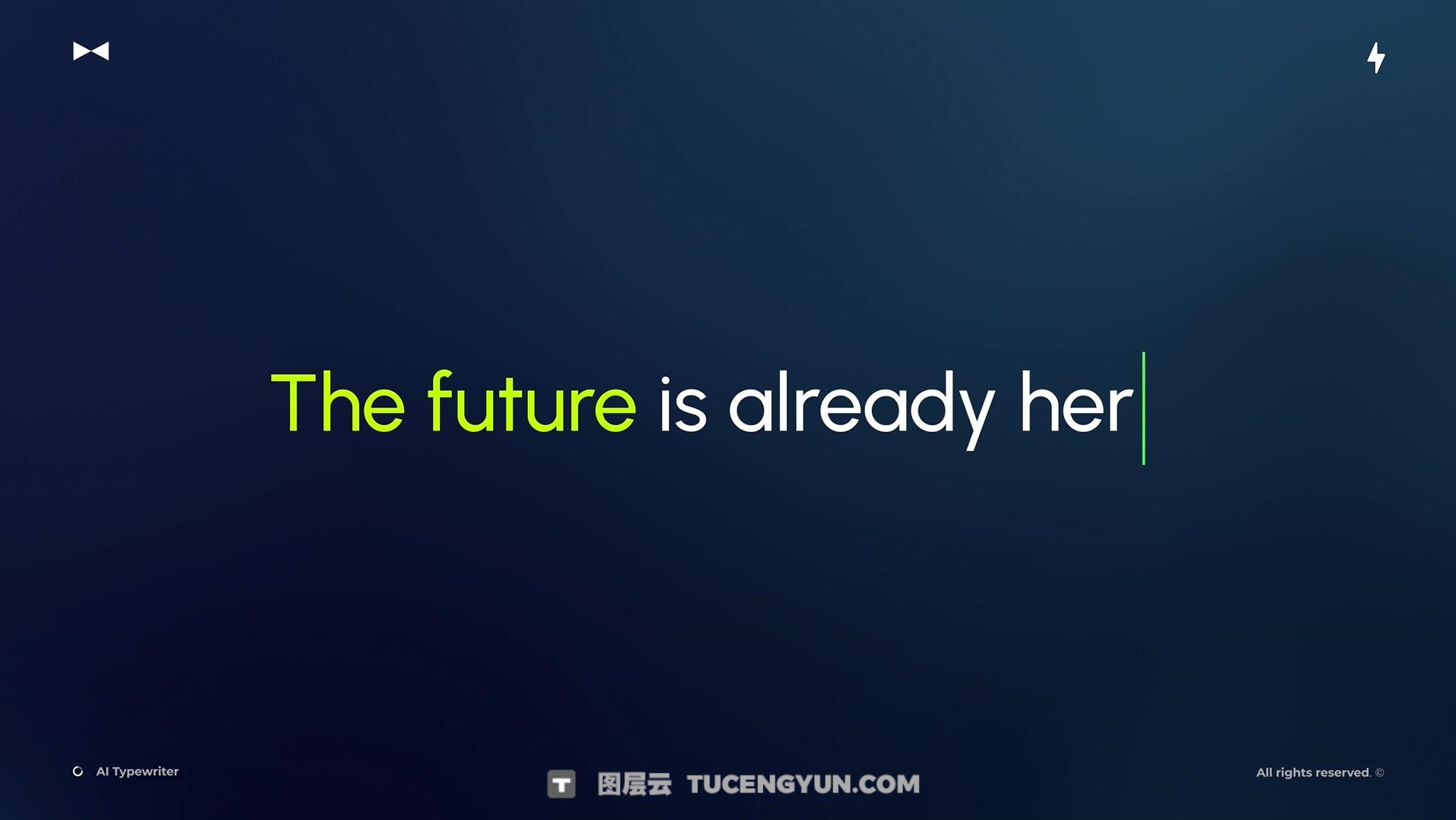 达芬奇预设：未来主义AI人工智能打字机键入效果文字标题字幕动画（14255）图层云