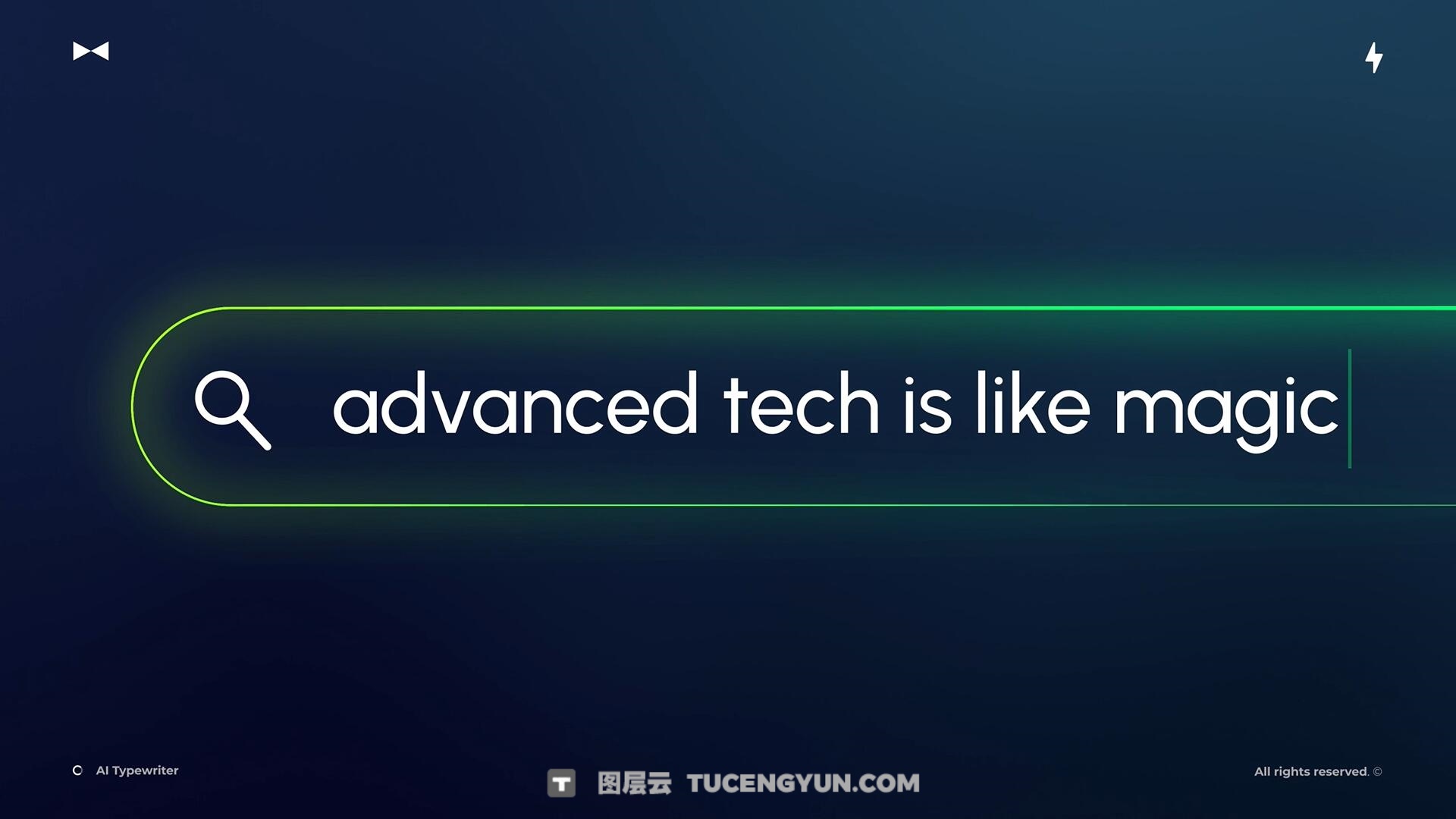 达芬奇预设：未来主义AI人工智能打字机键入效果文字标题字幕动画（14255）图层云