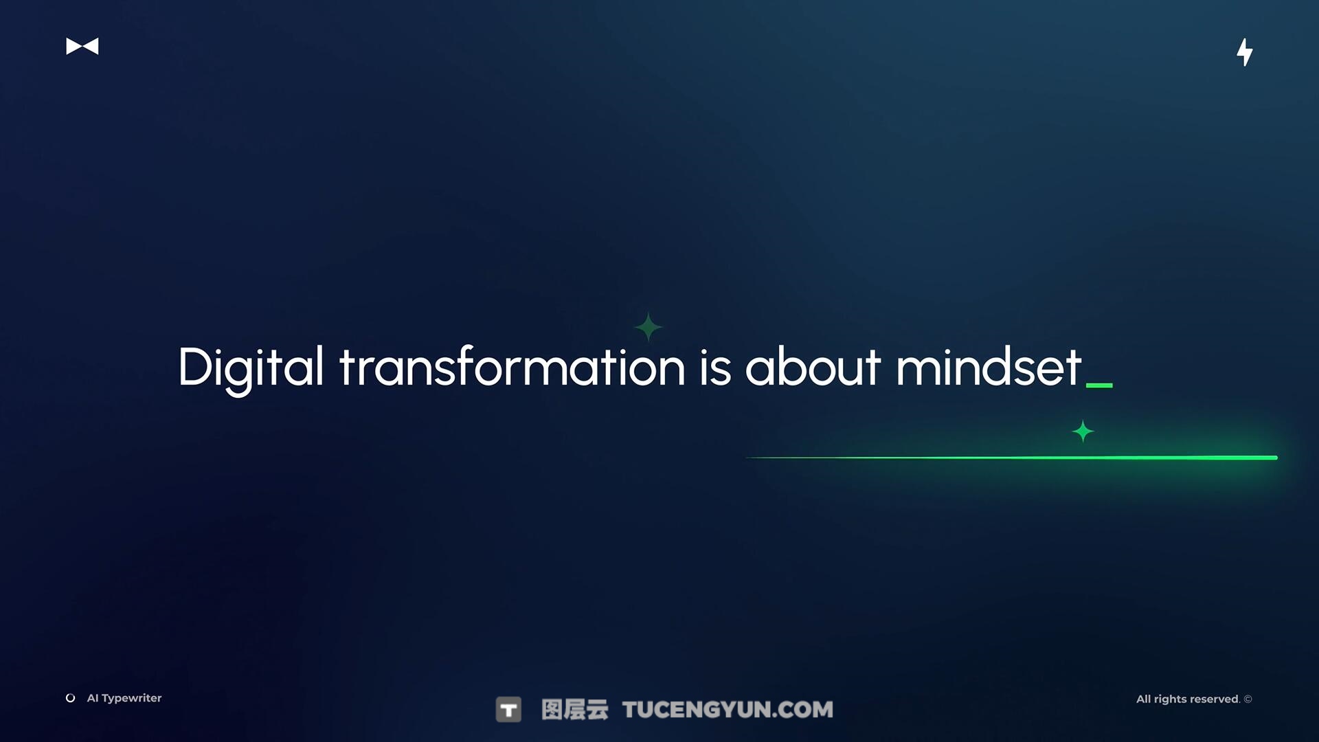 达芬奇预设：未来主义AI人工智能打字机键入效果文字标题字幕动画（14255）图层云