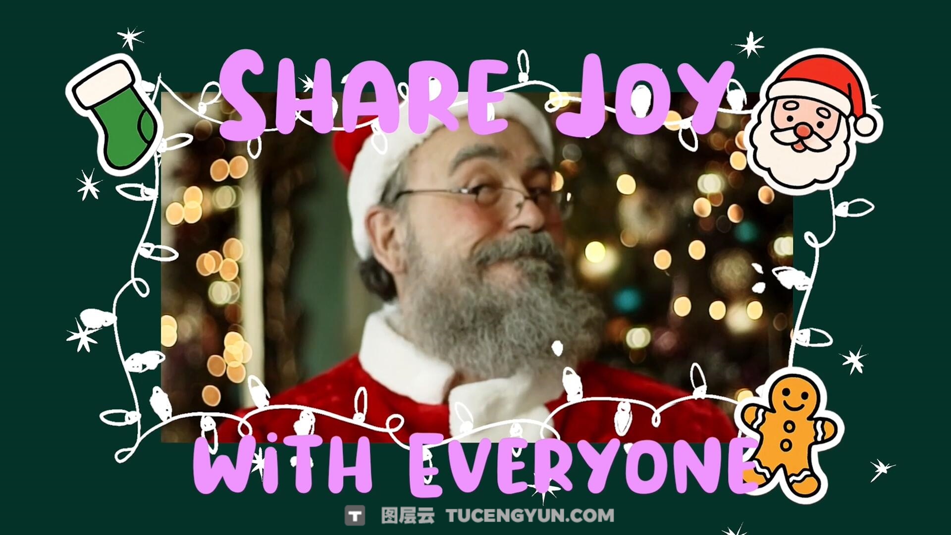 FCPX插件：圣诞节趣味卡通开场片头（14256）图层云