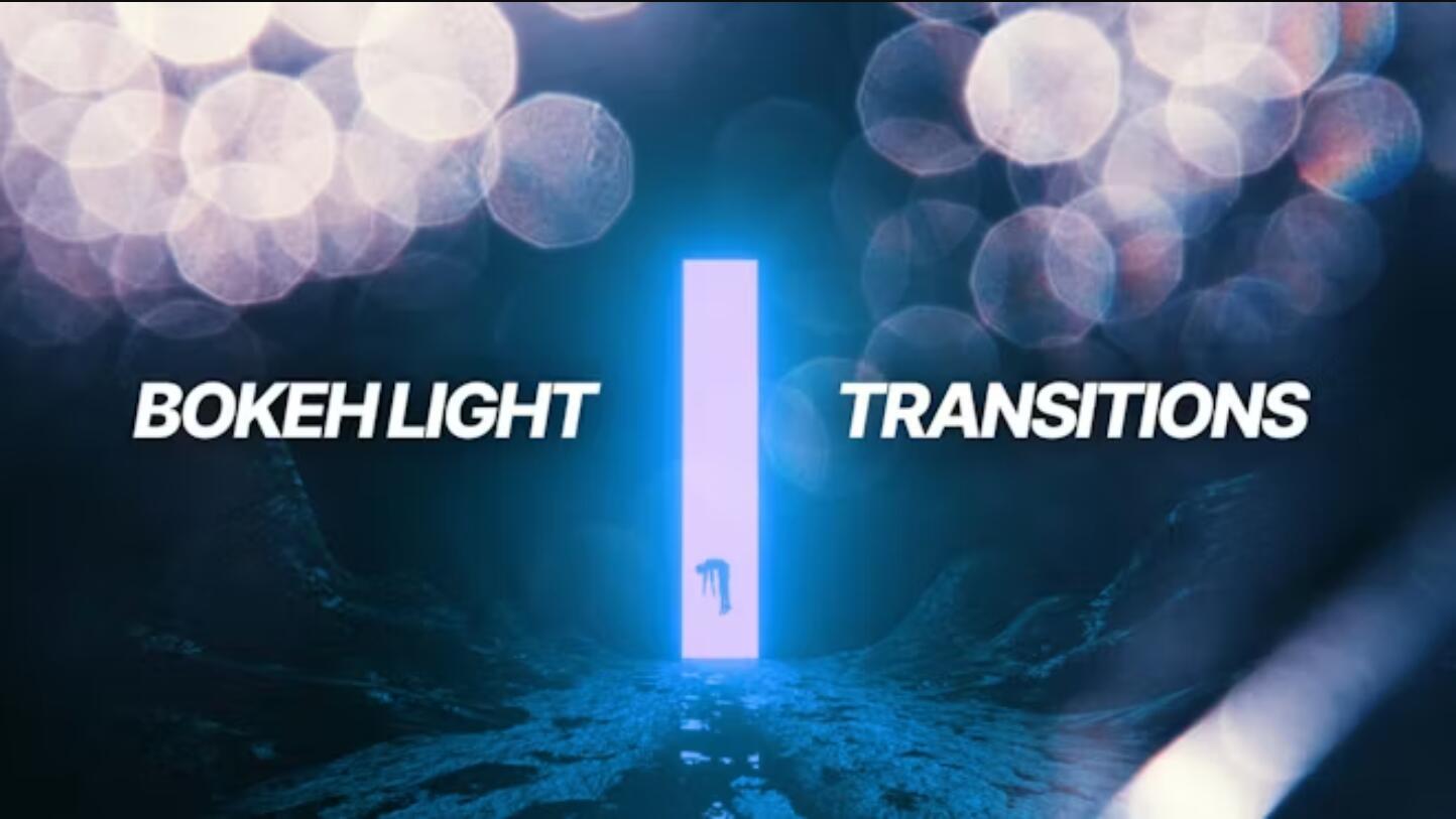 PR模板：40个梦幻镜头光晕散景漏光棱镜效果无缝转场过渡 支持横竖屏（14257）