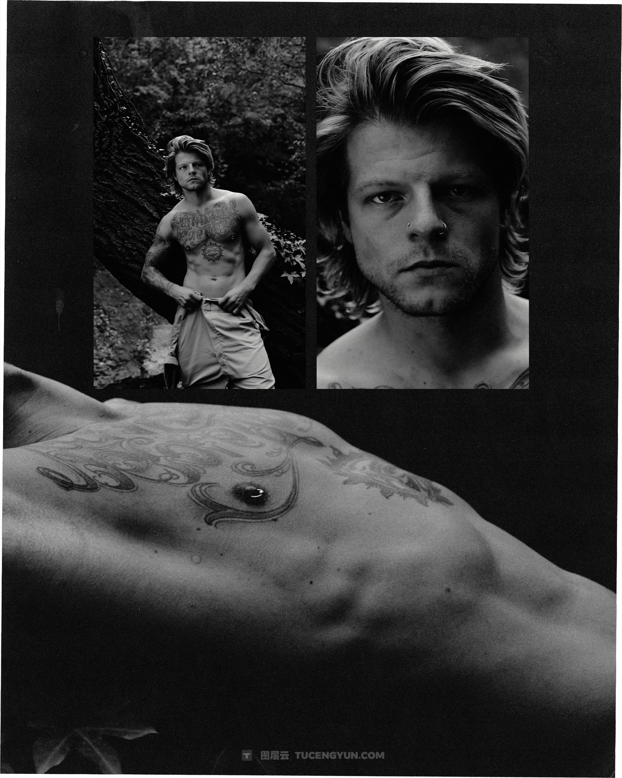 40款复古情绪风格拼贴艺术、双重曝光、胶片框架人像摄影后期照片设计排版PSD模板样机素材 KORZOV COLLAGES #1（14258）图层云