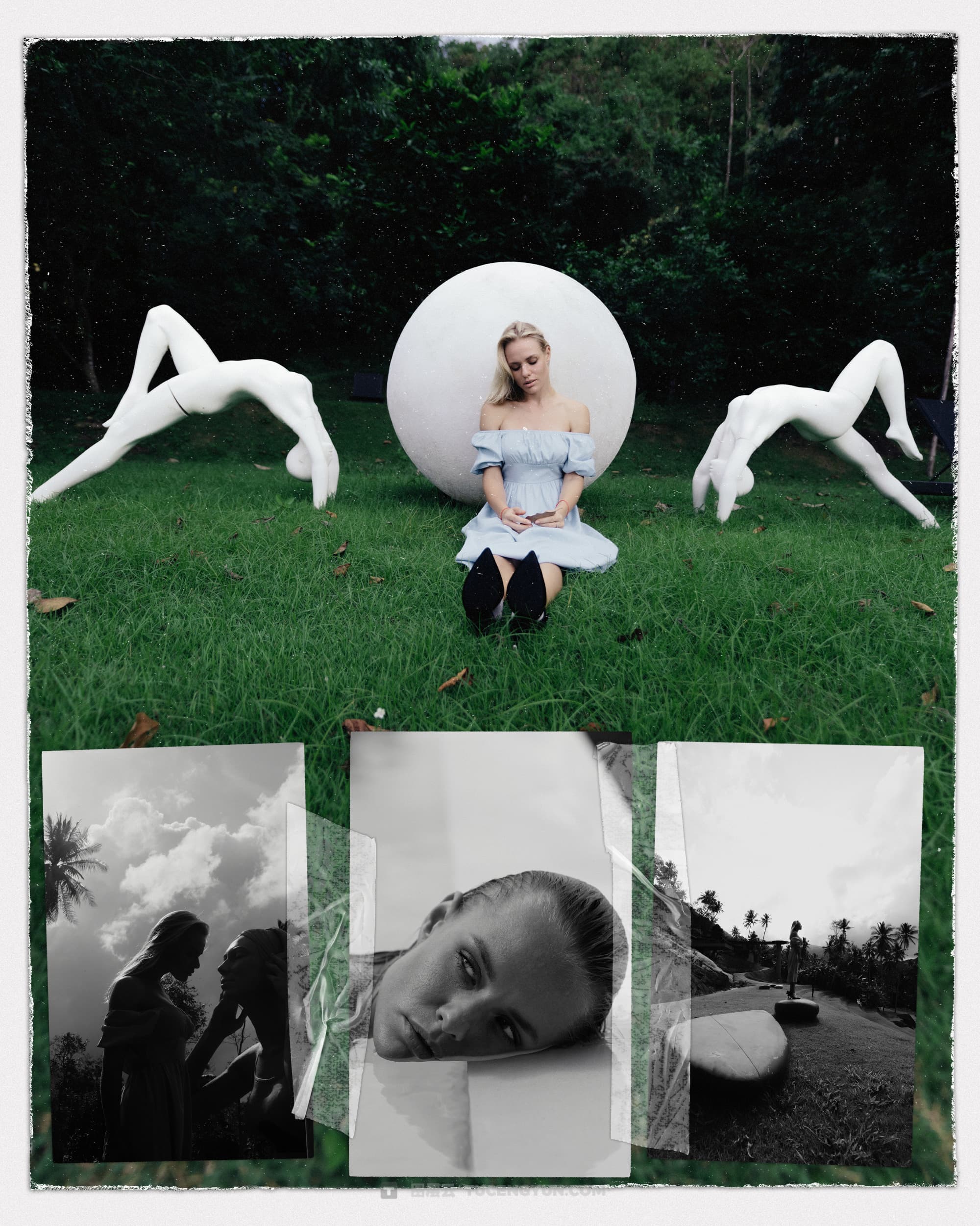 40款复古情绪风格拼贴艺术、双重曝光、胶片框架人像摄影后期照片设计排版PSD模板样机素材 KORZOV COLLAGES #1（14258）图层云